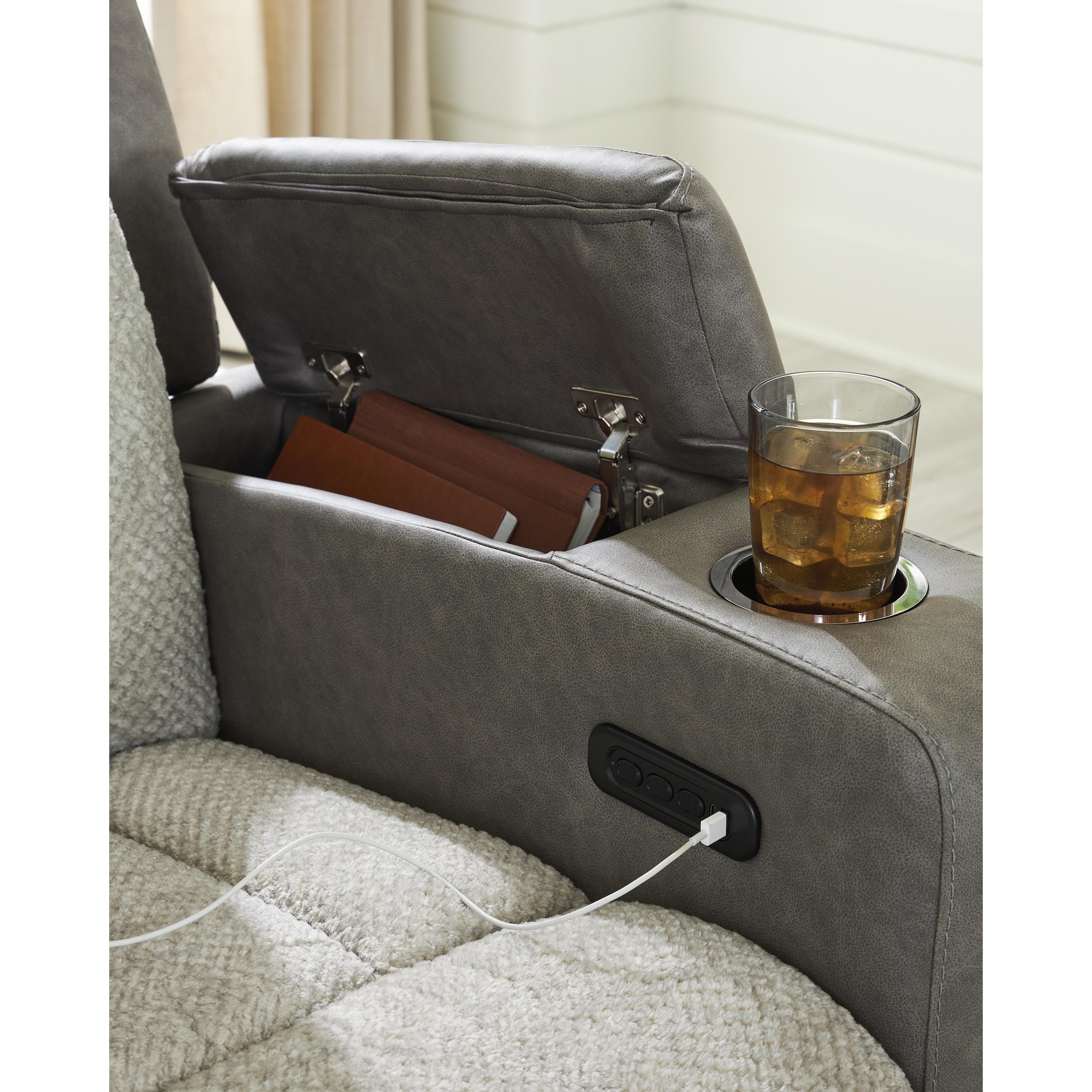Diamond Modern Furniture Exclusive Design WhipLash Loveseat with Console PC6320418 IMAGE 11