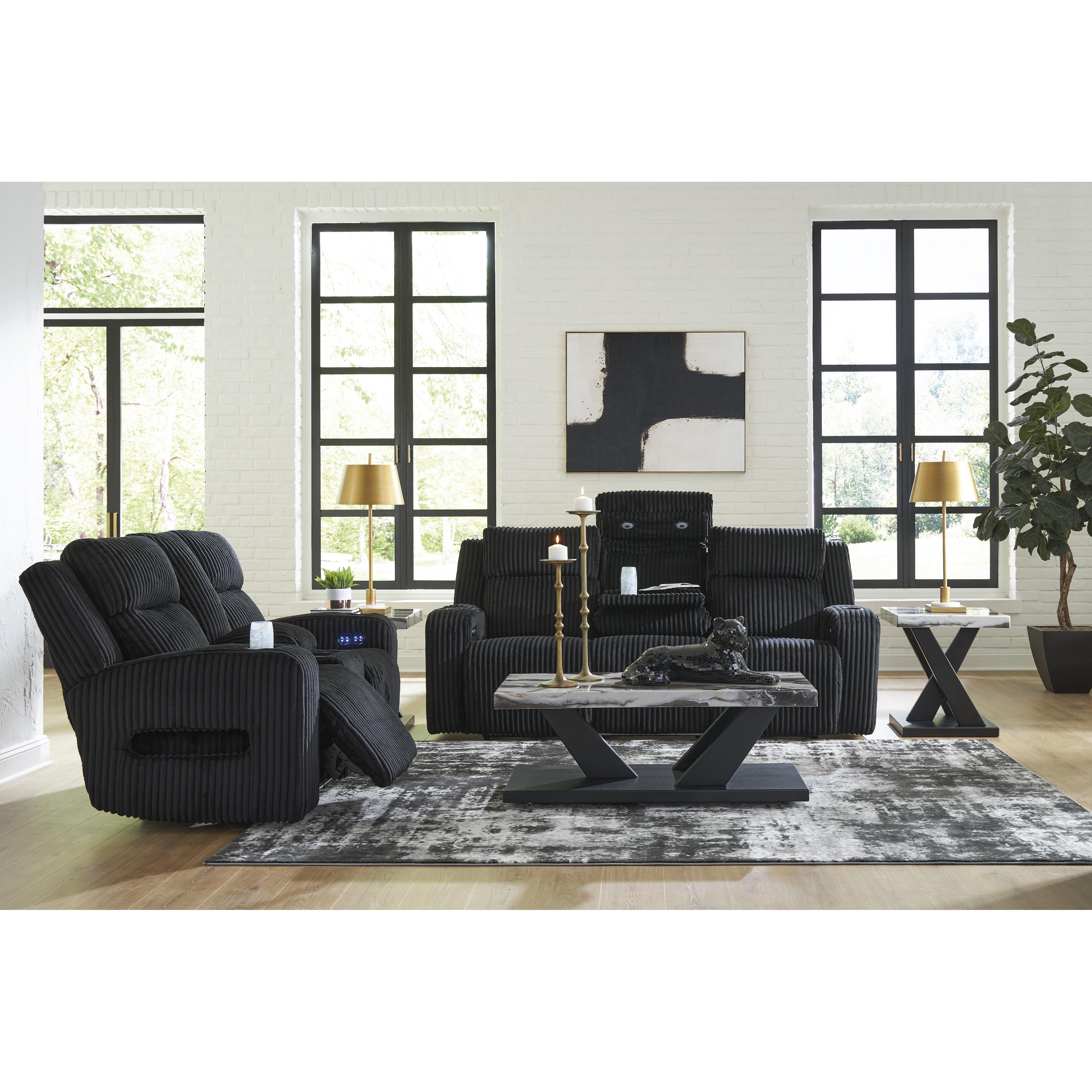 Diamond Modern Furniture Exclusive Design Forest Lake Fabric Loveseat with Console PC6420218 IMAGE 15