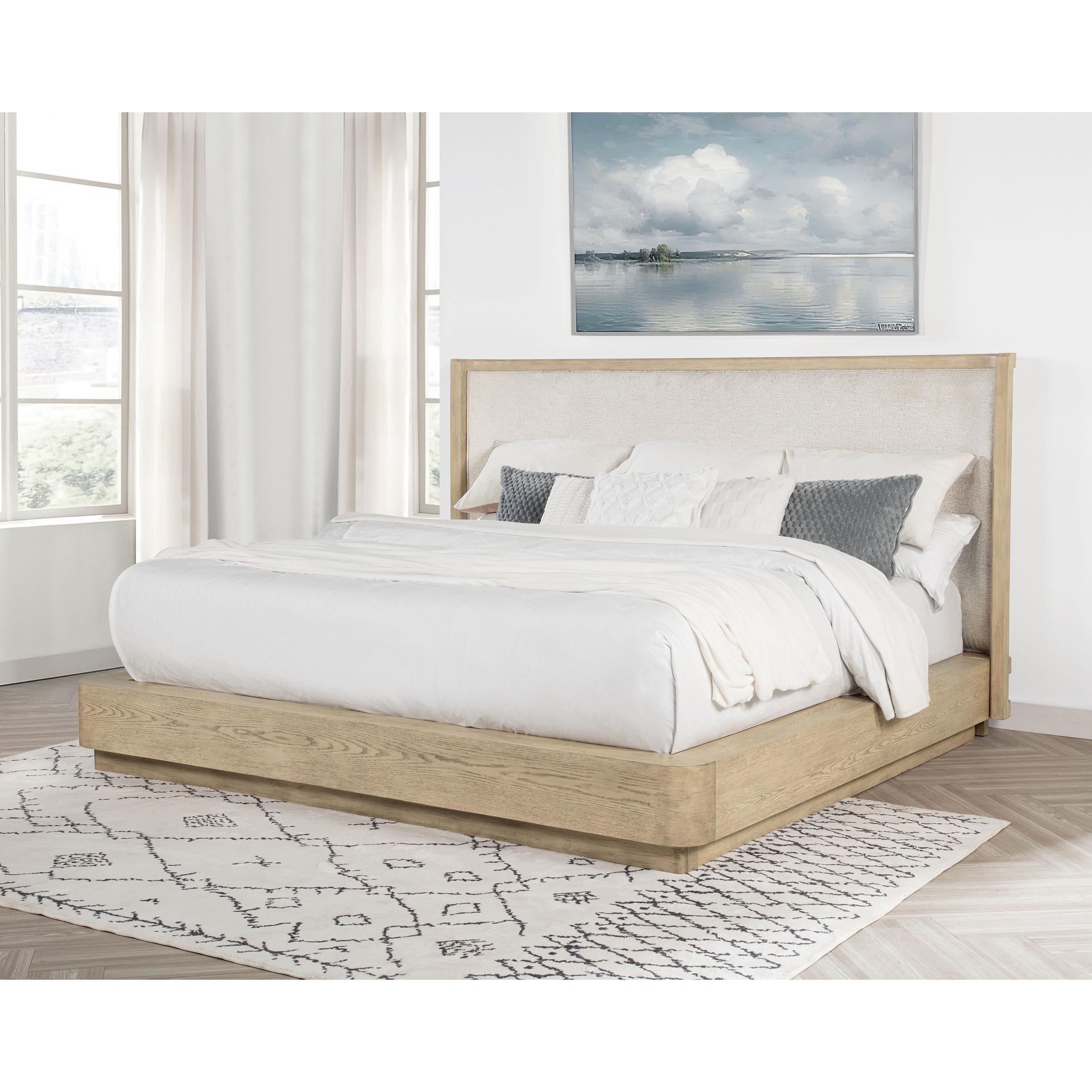 Coaster Furniture Kailani 225041KW 49-inch California King Wingback Bed - Beige Oak IMAGE 4