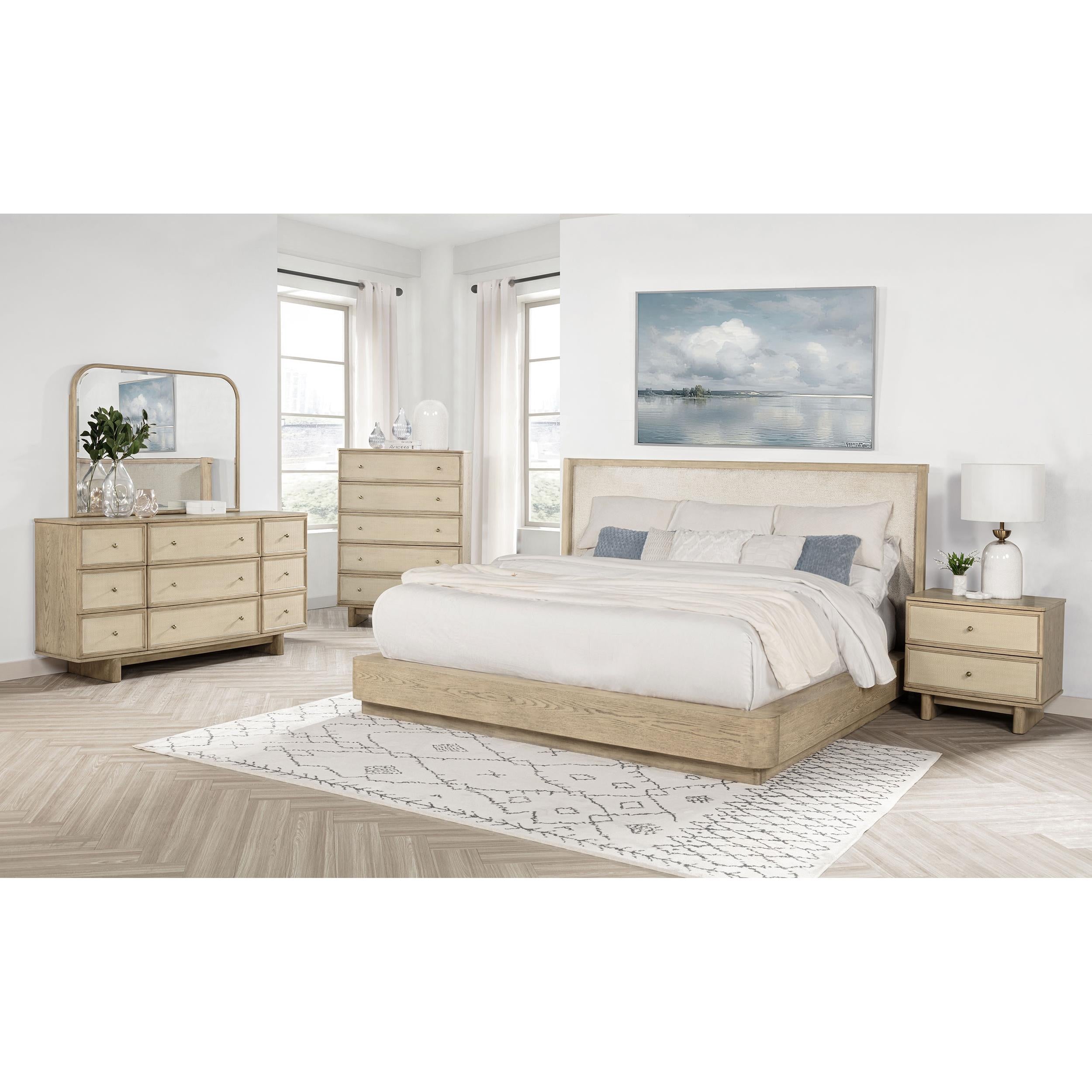 Coaster Furniture Kailani 225044 Dresser Mirror - Beige Oak IMAGE 4
