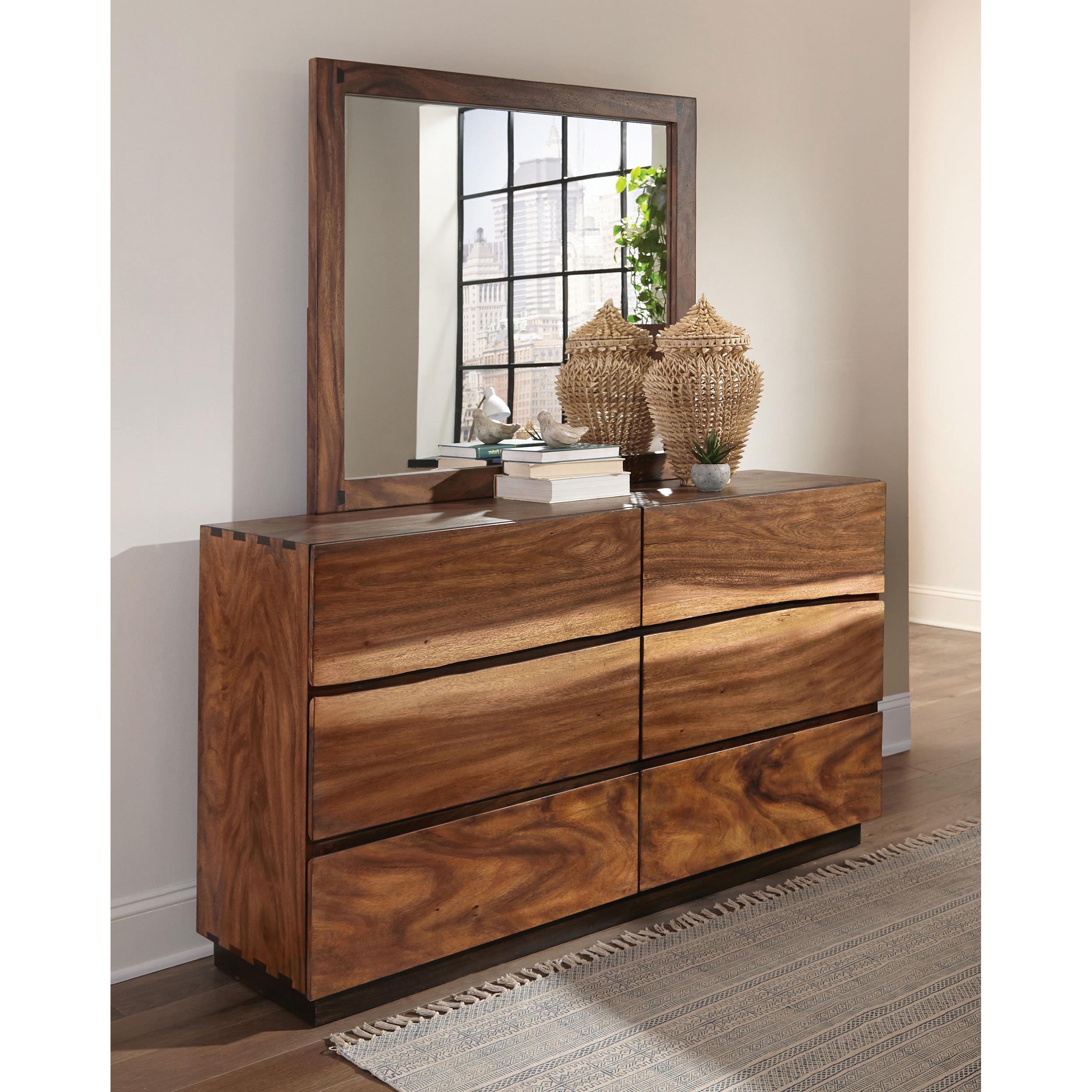 Coaster Furniture Winslow 223253M 6-Drawer Dresser with Mirror - Smokey Walnut IMAGE 2