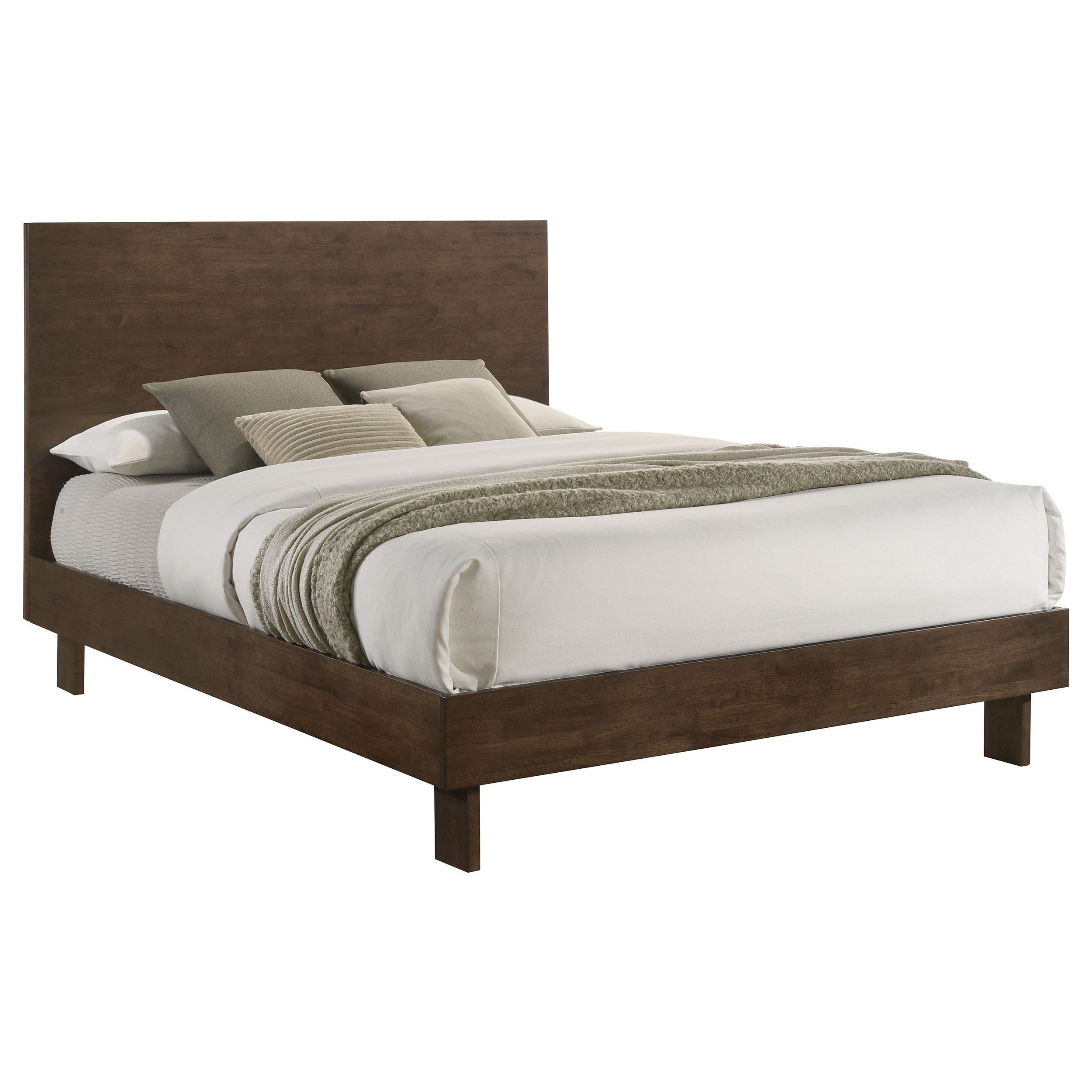 Coaster Furniture Glenwood 225011Q 48-inch Queen Platform Panel Bed - Warm Brown IMAGE 2