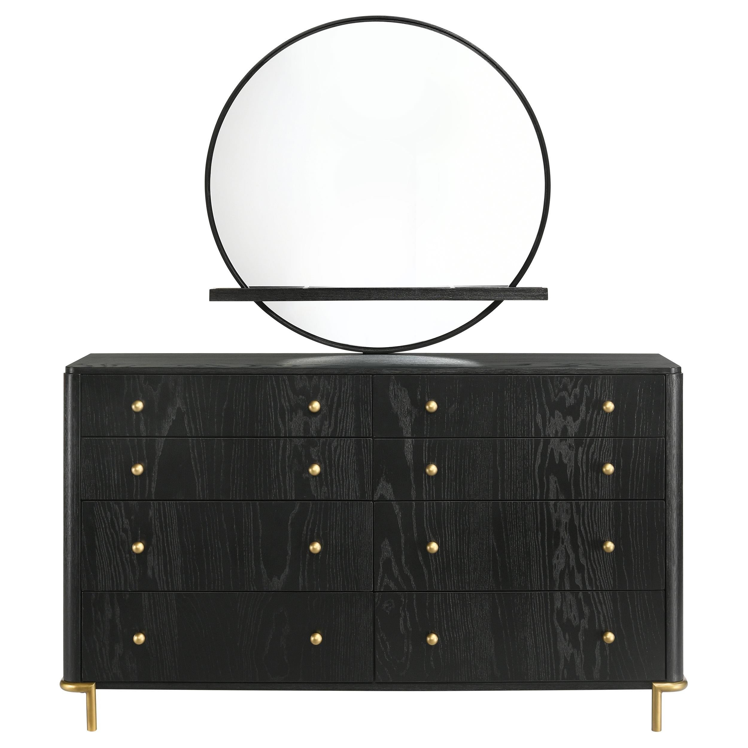 Coaster Furniture Arini 224333M 8-Drawer Dresser with Mirror - Black IMAGE 2