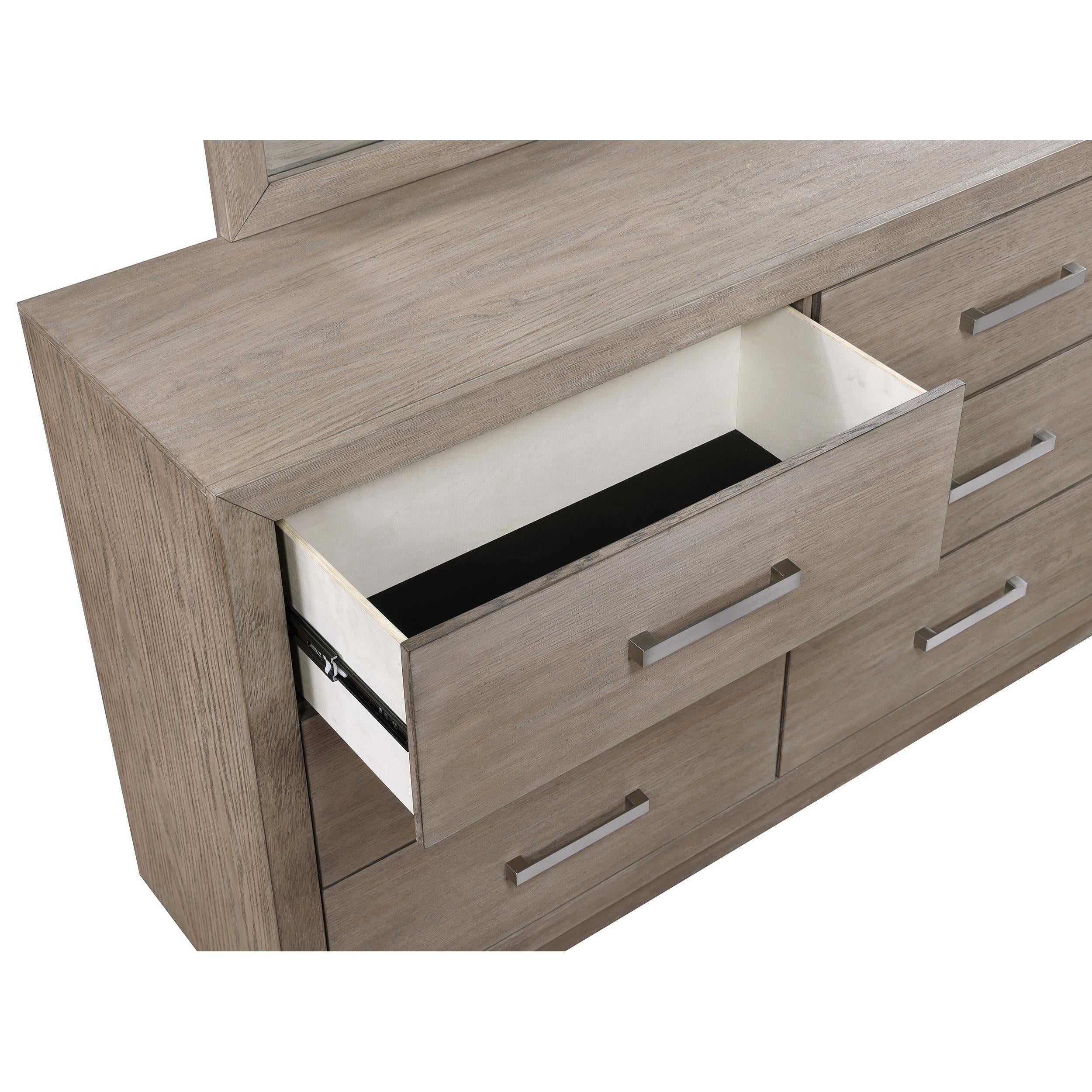 Coaster Furniture Kenora 224853M 6-Drawer Dresser and Mirror - Barley Brown IMAGE 11