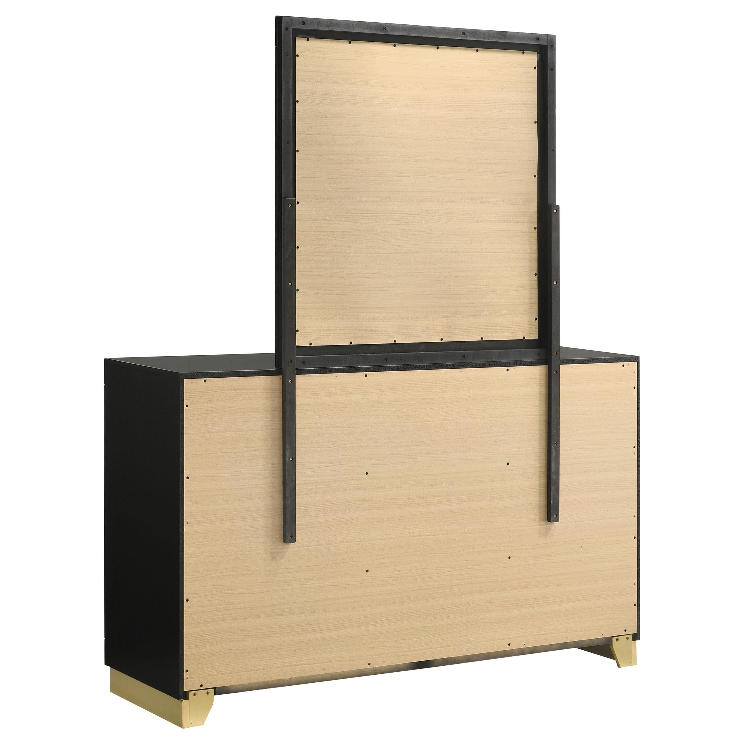 Coaster Furniture Caraway 224783M 6-Drawer Dresser with Mirror - Black IMAGE 5