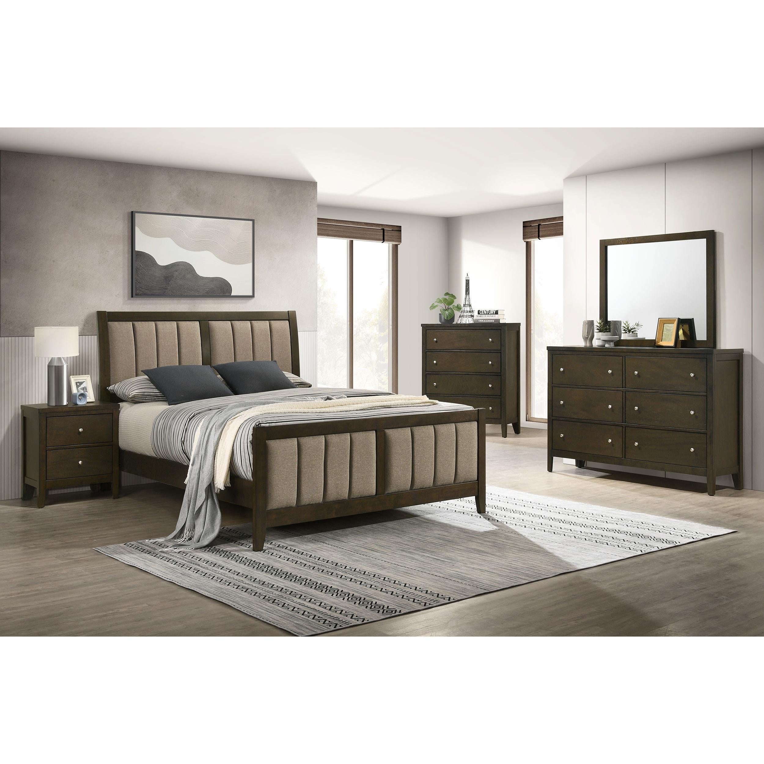 Coaster Furniture Wilkes 224424 Dresser Mirror - Dark Cocoa IMAGE 4