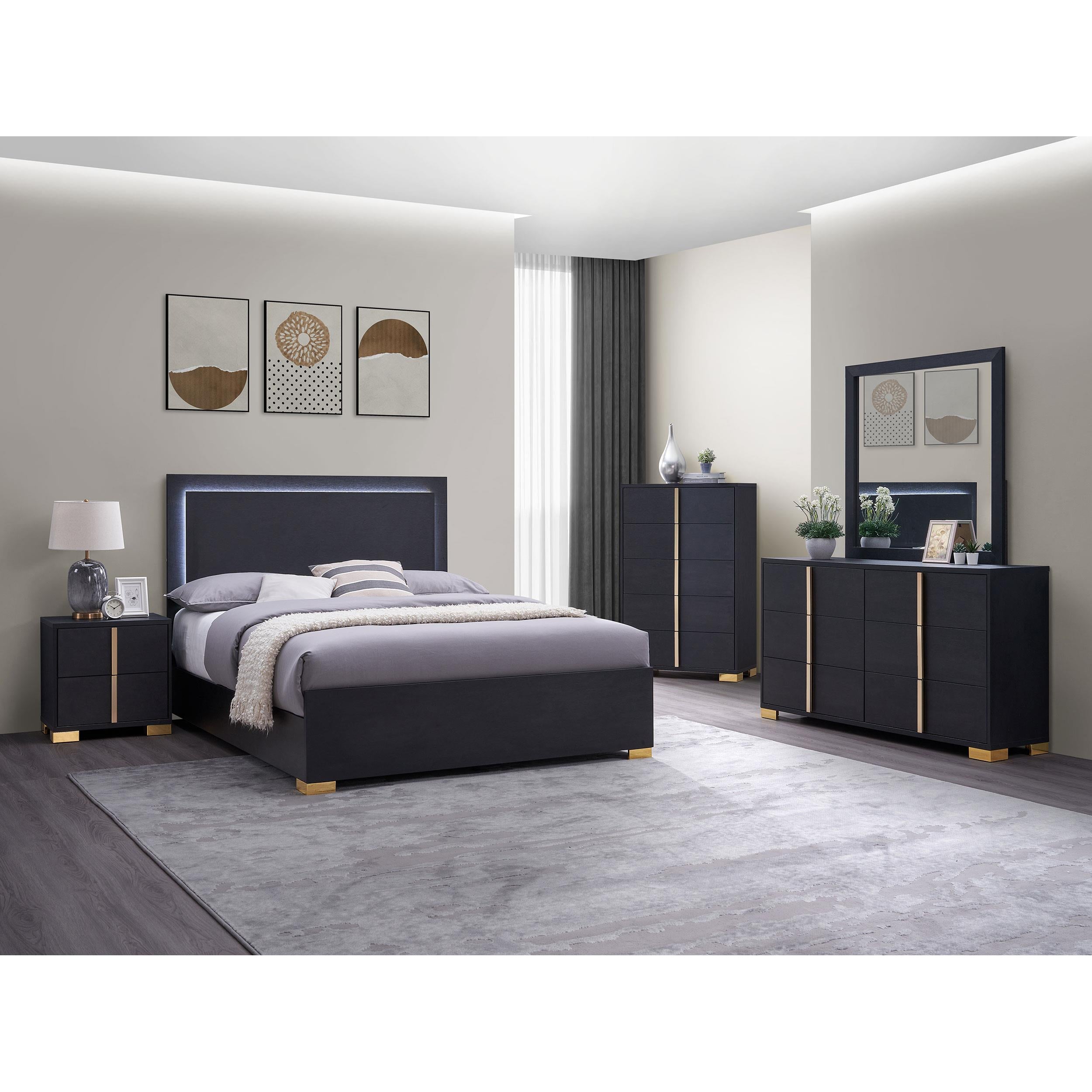 Coaster Furniture Marceline 222833M 6-Drawer Dresser with Mirror - Black IMAGE 10