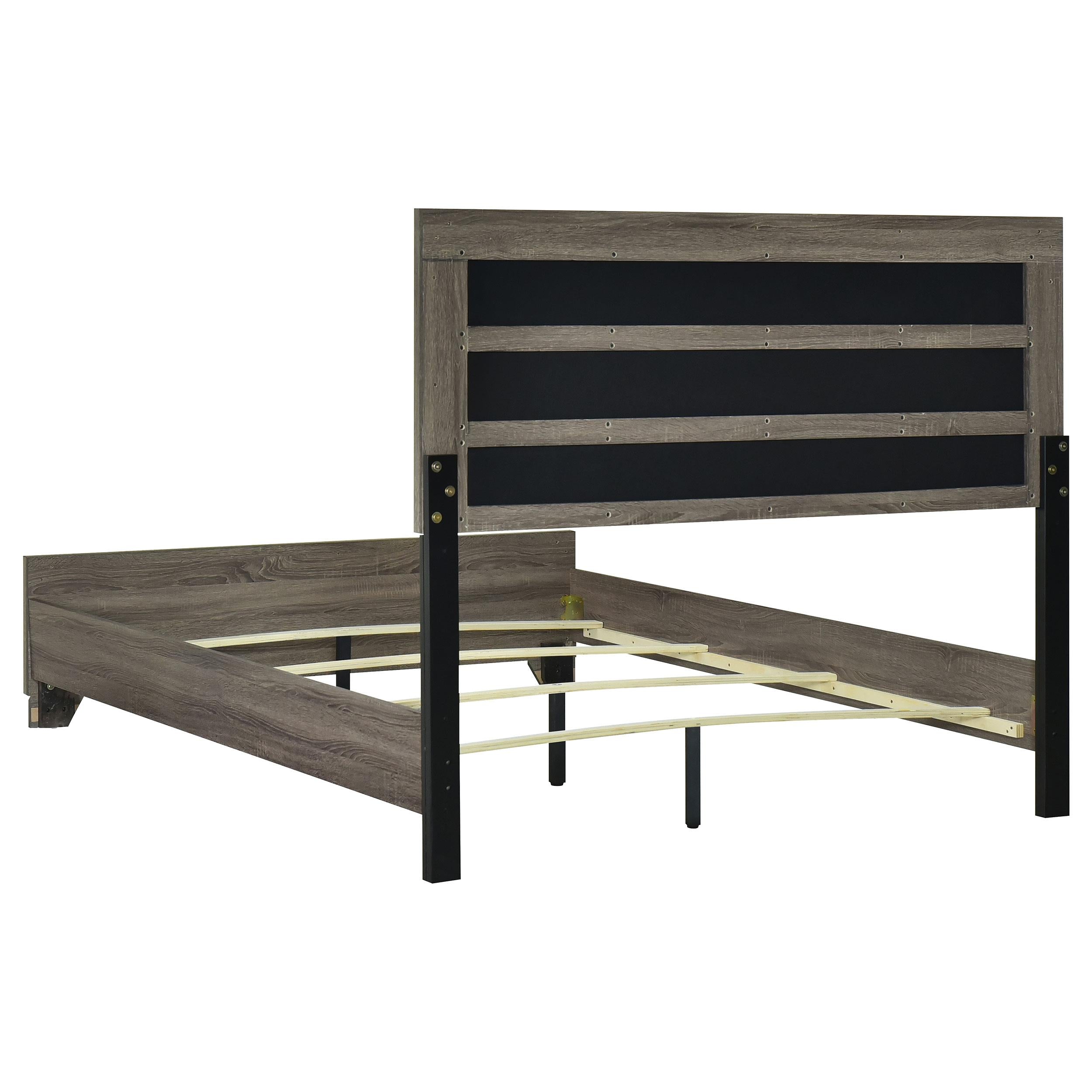Coaster Furniture Wright 223341KW 52-inch Upholstered California King Bed - Brown Oak IMAGE 3