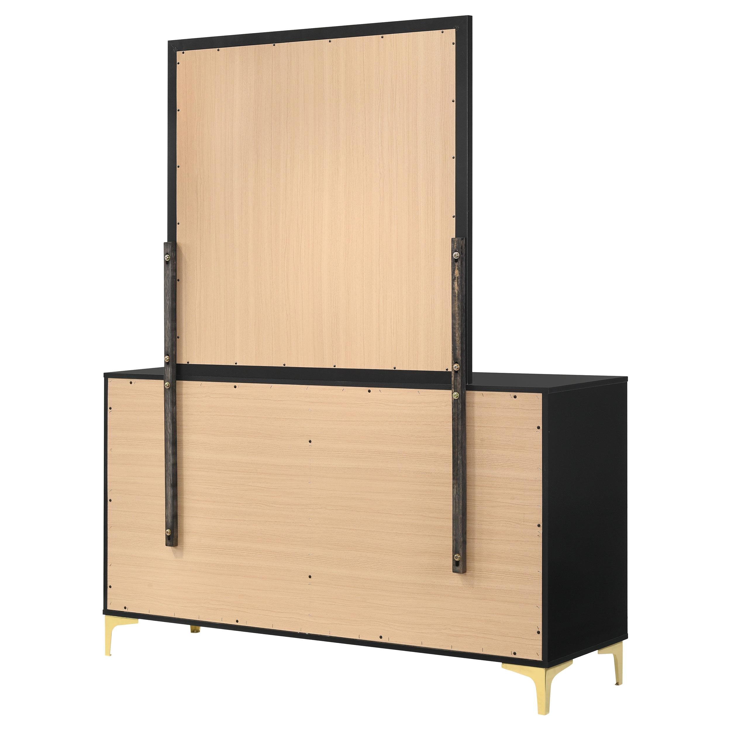 Coaster Furniture Kendall 224453M 6-Drawer Dresser with Mirror - Black IMAGE 7