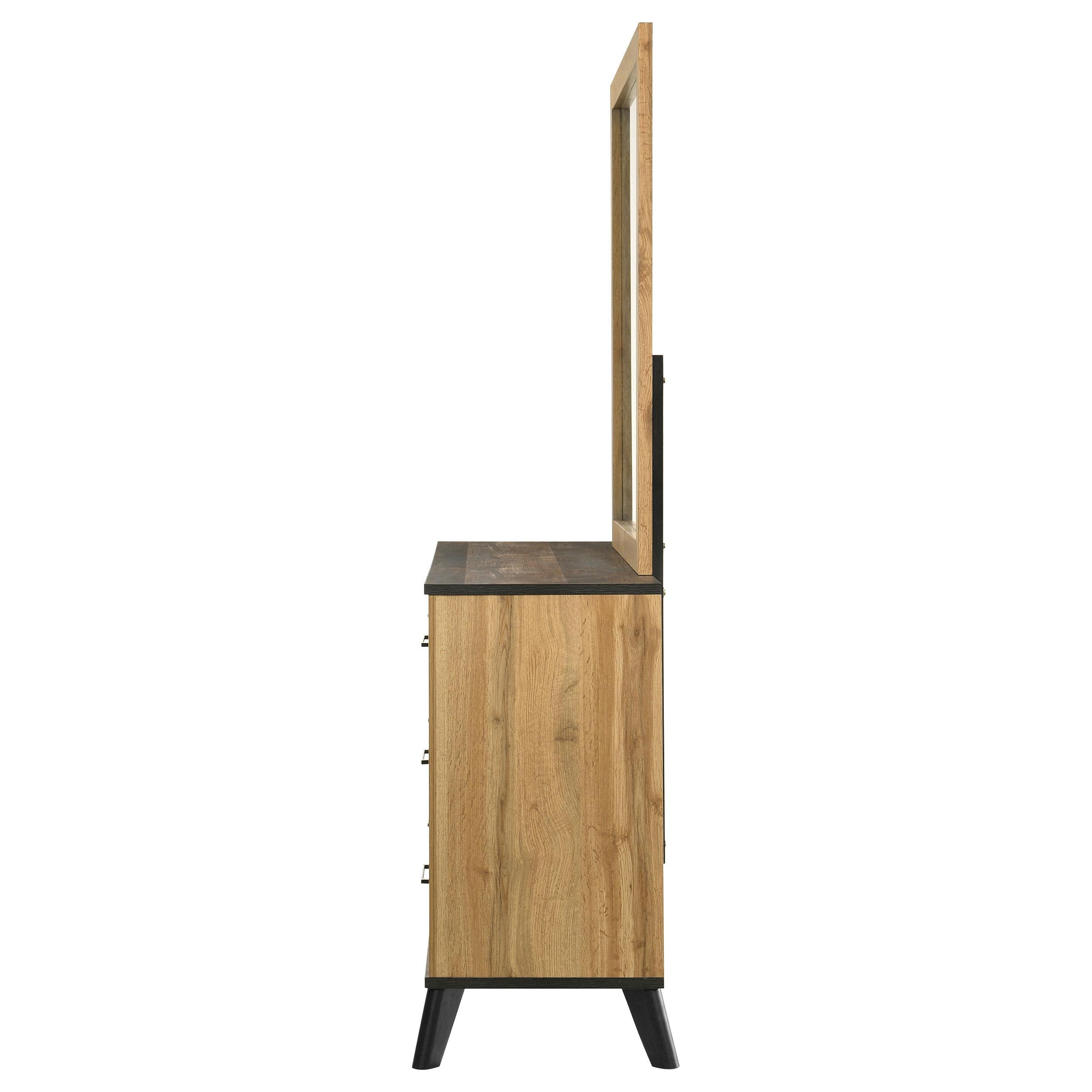 Coaster Furniture Kaywood 225003M 6-Drawer Dresser and Mirror - Natural Pine IMAGE 4