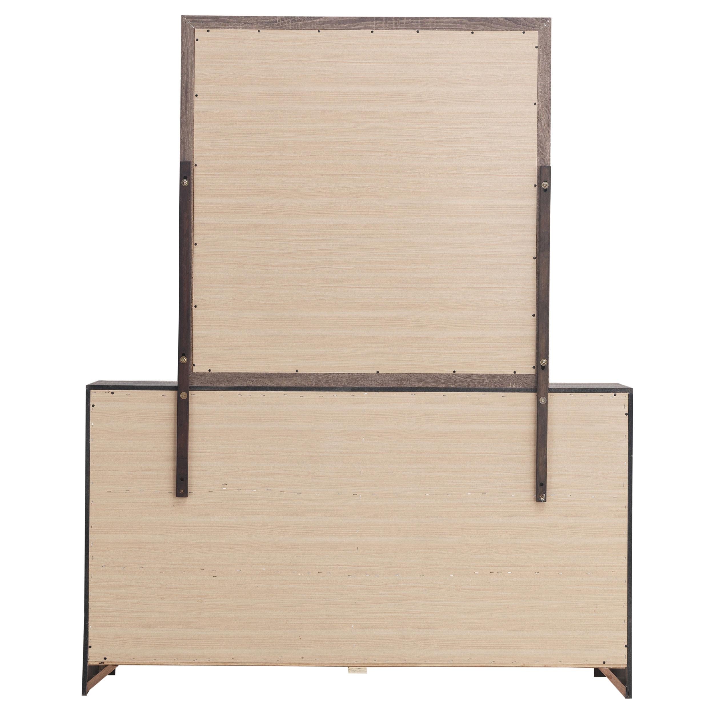 Coaster Furniture Brantford 207043M 6-Drawer Dresser with Mirror - Barrel Oak IMAGE 6