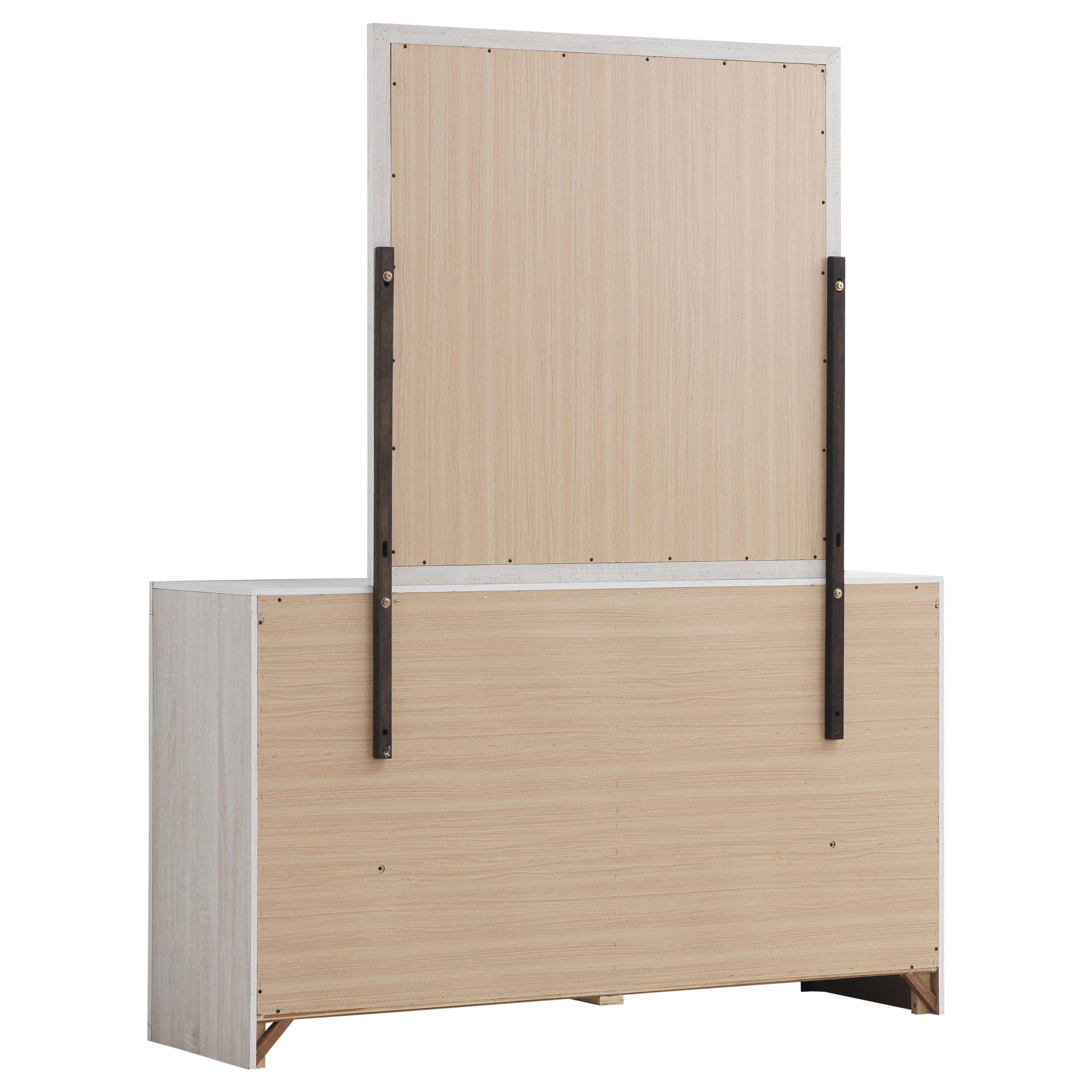 Coaster Furniture Brantford 207053M 6-Drawer Dresser with Mirror - Coastal White IMAGE 5