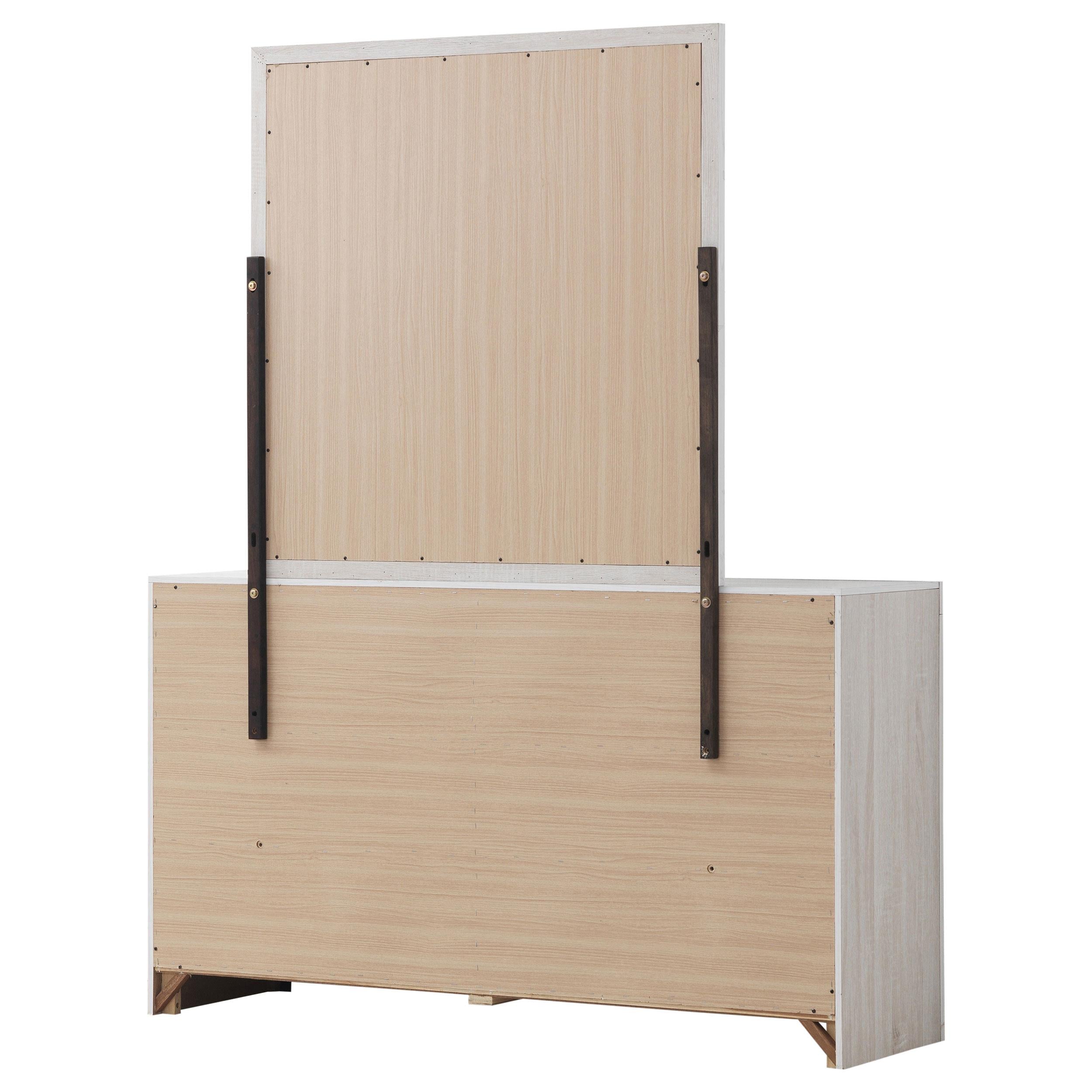 Coaster Furniture Brantford 207053M 6-Drawer Dresser with Mirror - Coastal White IMAGE 7