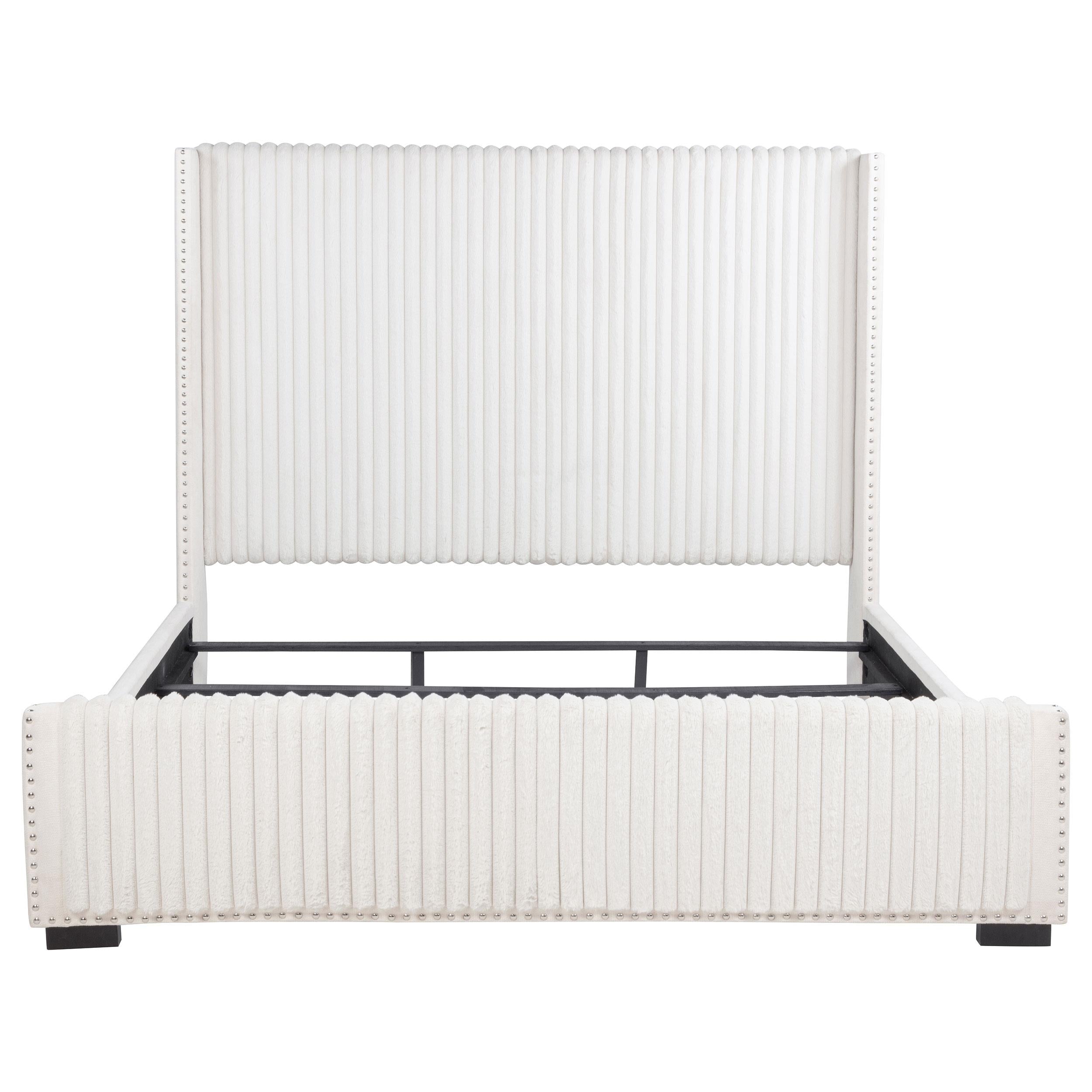 Coaster Furniture Natasha 306051KW 65-inch Upholstered California King Bed - Cream IMAGE 3
