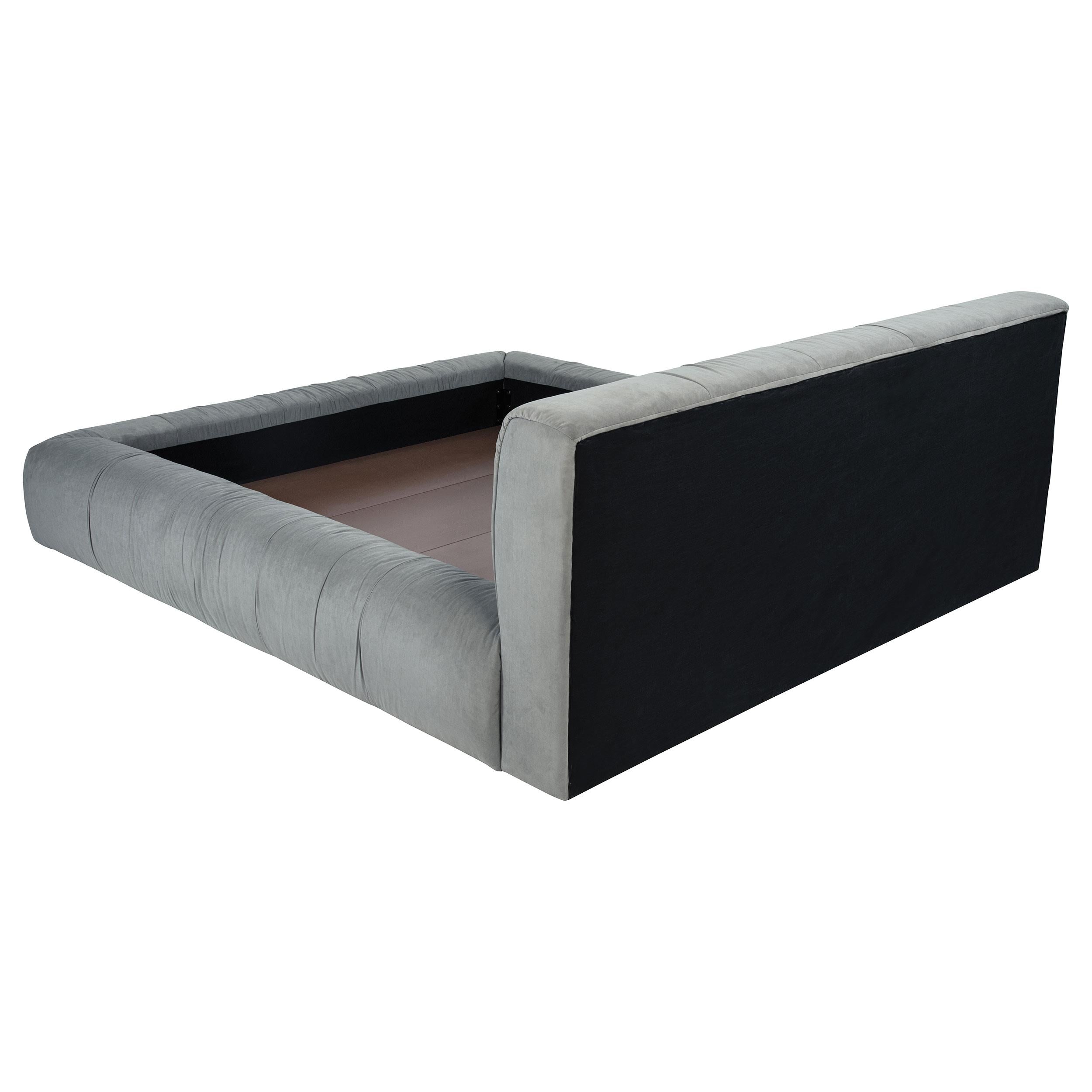 Coaster Furniture Wilshire 315981KE Upholstered Eastern King Platform Bed - Grey IMAGE 8