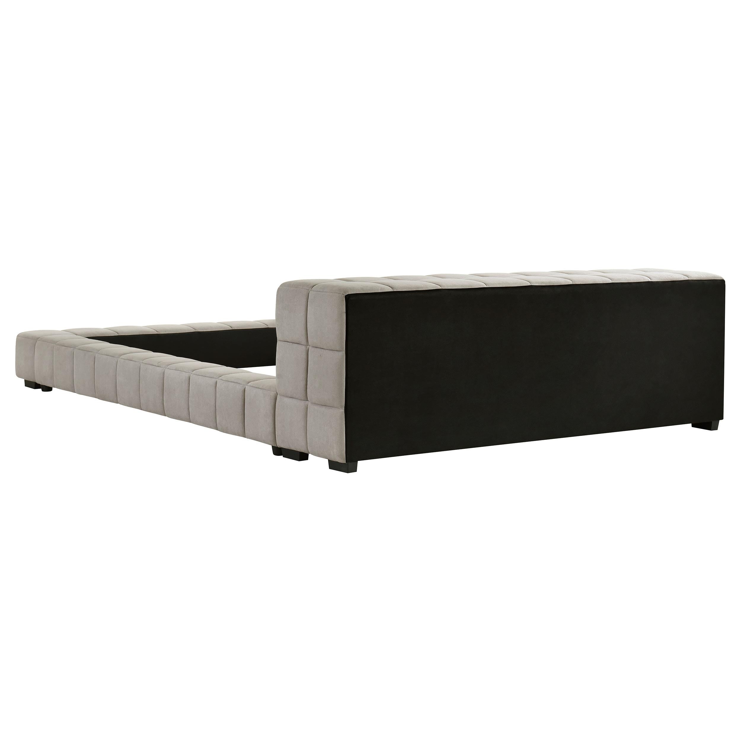 Coaster Furniture Trinity 306121KE Upholstered Eastern King Platform Bed - Light Taupe IMAGE 3