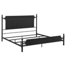 Coaster Furniture Cameron 360321KE 51-inch Metal Eastern King Panel Bed - Black IMAGE 1