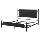 Coaster Furniture Cameron 360321KE 51-inch Metal Eastern King Panel Bed - Black IMAGE 3