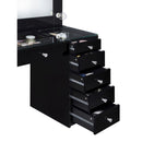 Coaster Furniture Acena 931144 7-Drawer Vanity Set with Lighting - Black High Gloss IMAGE 11