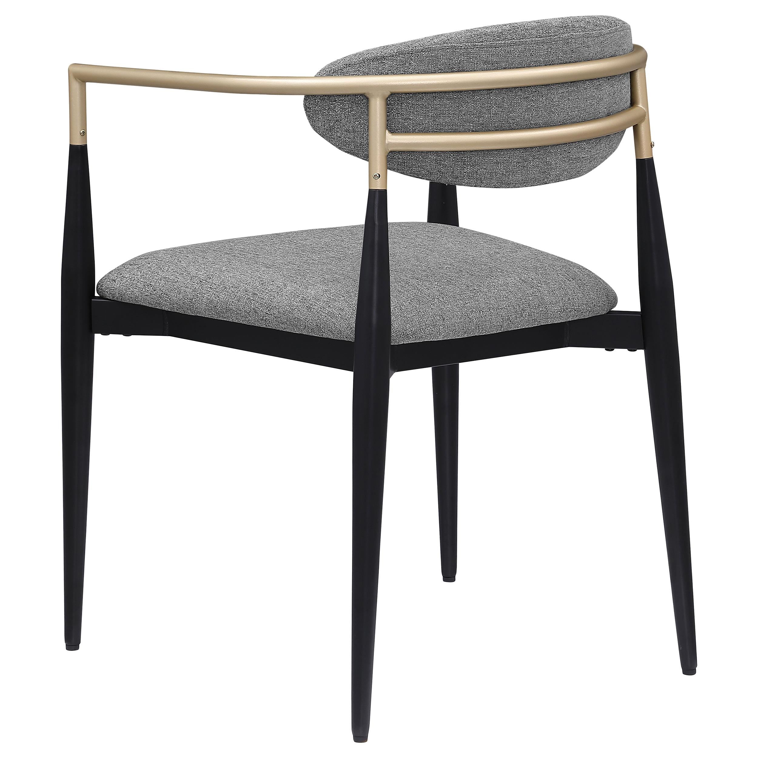 Coaster Furniture Alexis 182682 Fabric Upholstered Dining Arm Chair - Grey (Set of 2) IMAGE 5