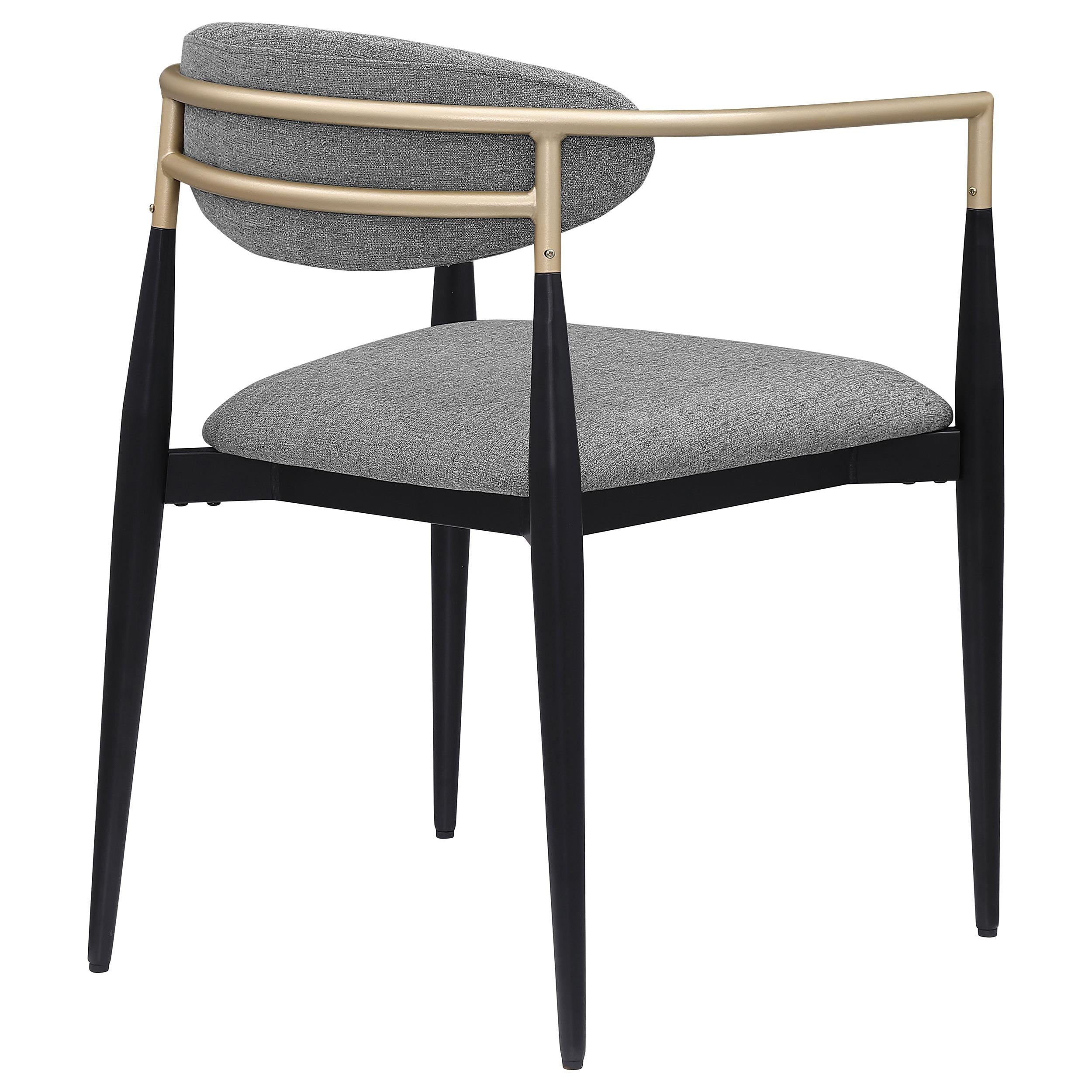Coaster Furniture Alexis 182682 Fabric Upholstered Dining Arm Chair - Grey (Set of 2) IMAGE 6
