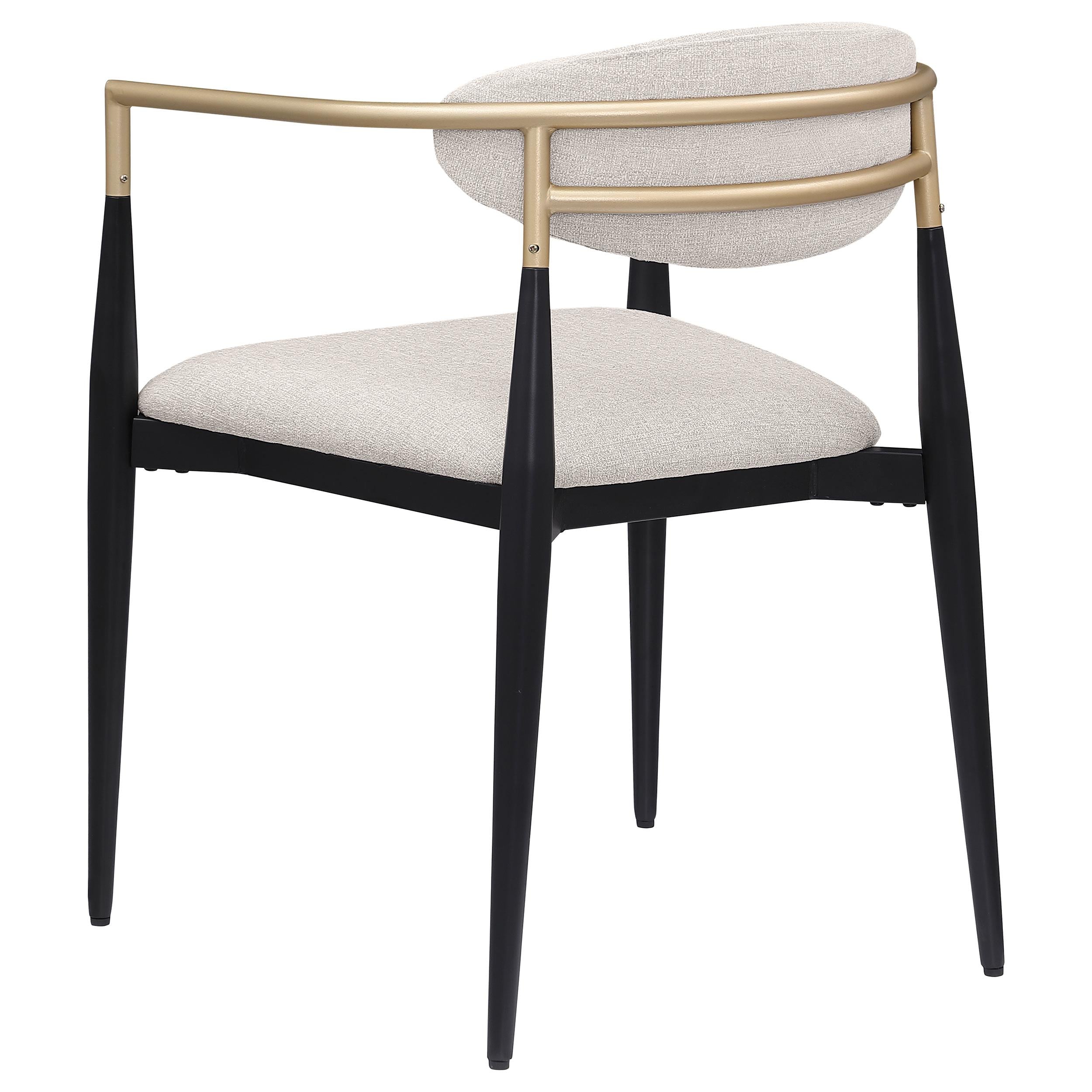 Coaster Furniture Alexis 182692 Fabric Upholstered Dining Arm Chair - Beige (Set of 2) IMAGE 5