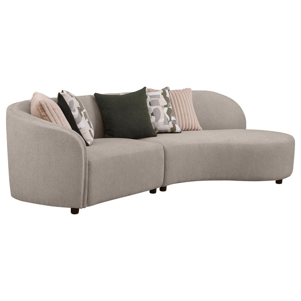 Coaster Furniture Fayette 504920 2-piece Upholstered Sectional Sofa - Greige IMAGE 1