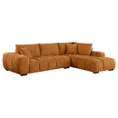 Coaster Furniture Camacho 503975 Upholstered Chaise Sectional Sofa - Orange IMAGE 1