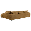 Coaster Furniture Camacho 503985 Upholstered Chaise Sectional Sofa - Amber IMAGE 4