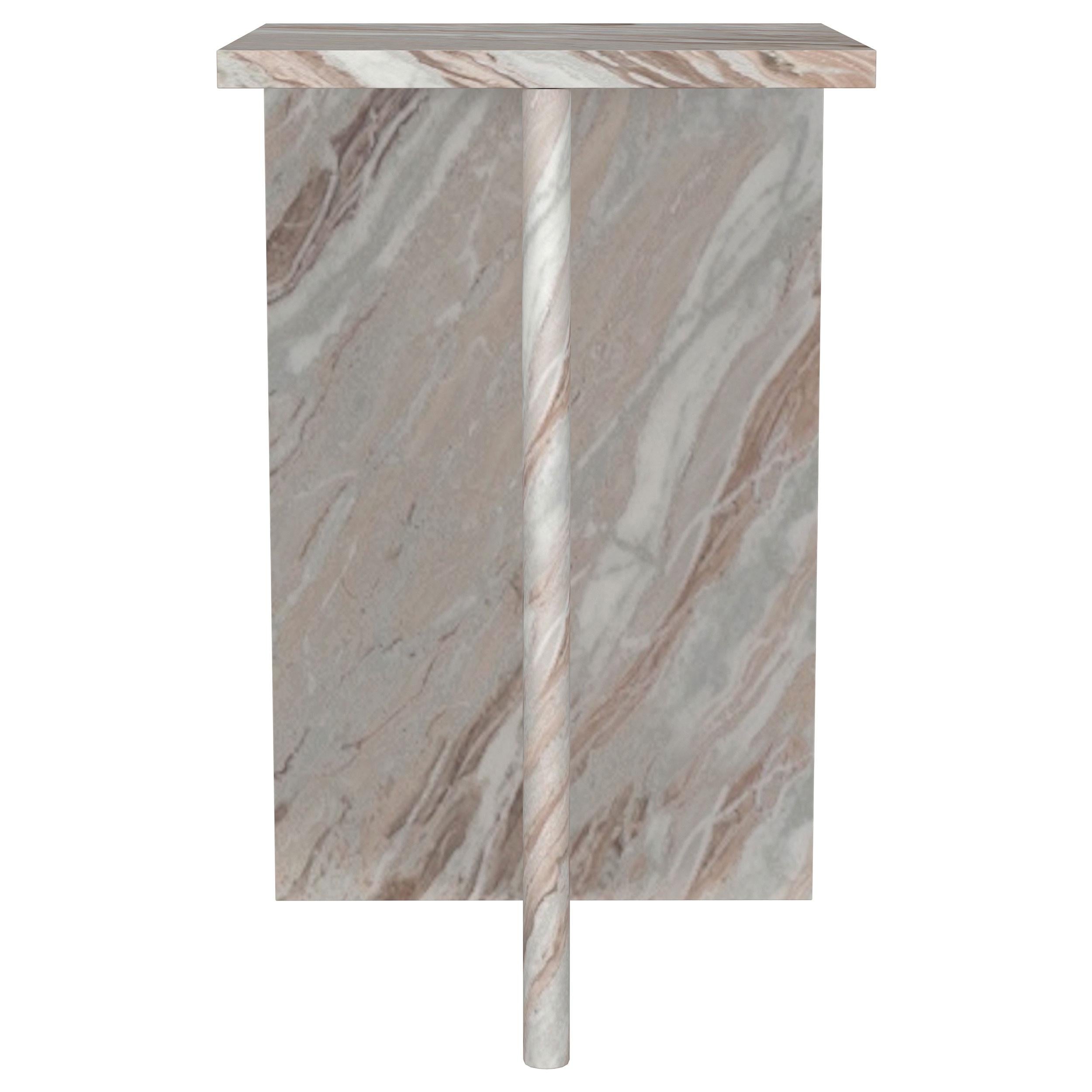 Coaster Furniture Bowdoin 930053 Genuine Marble Accent Side Table - Grey IMAGE 2