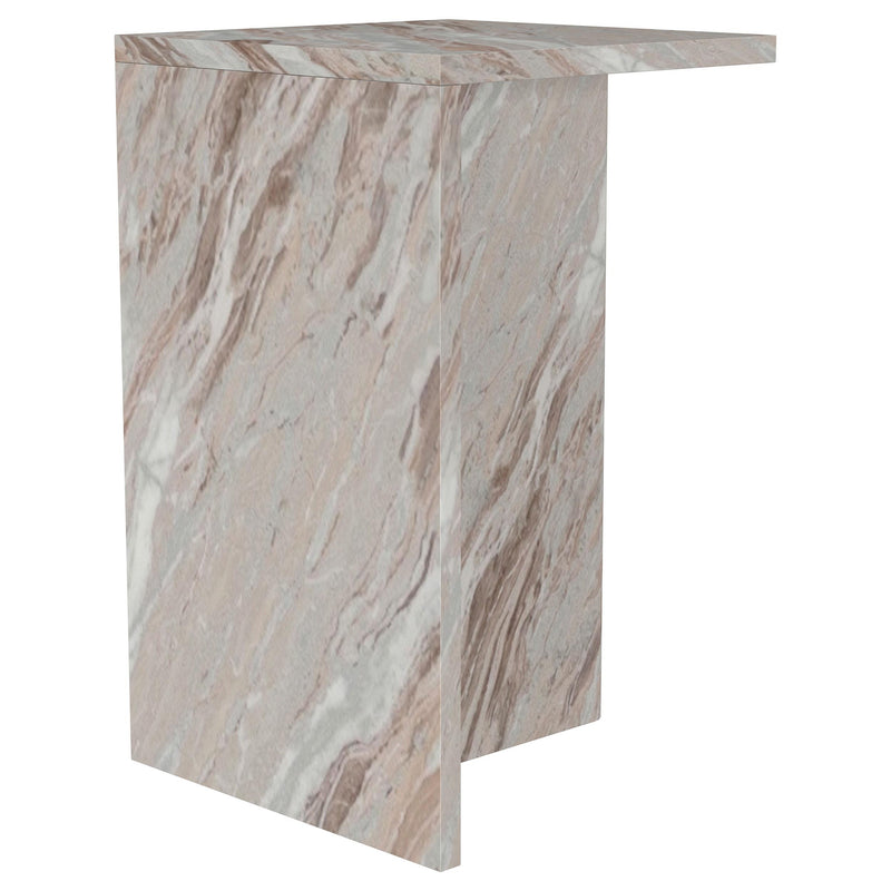 Coaster Furniture Bowdoin 930053 Genuine Marble Accent Side Table - Grey IMAGE 7