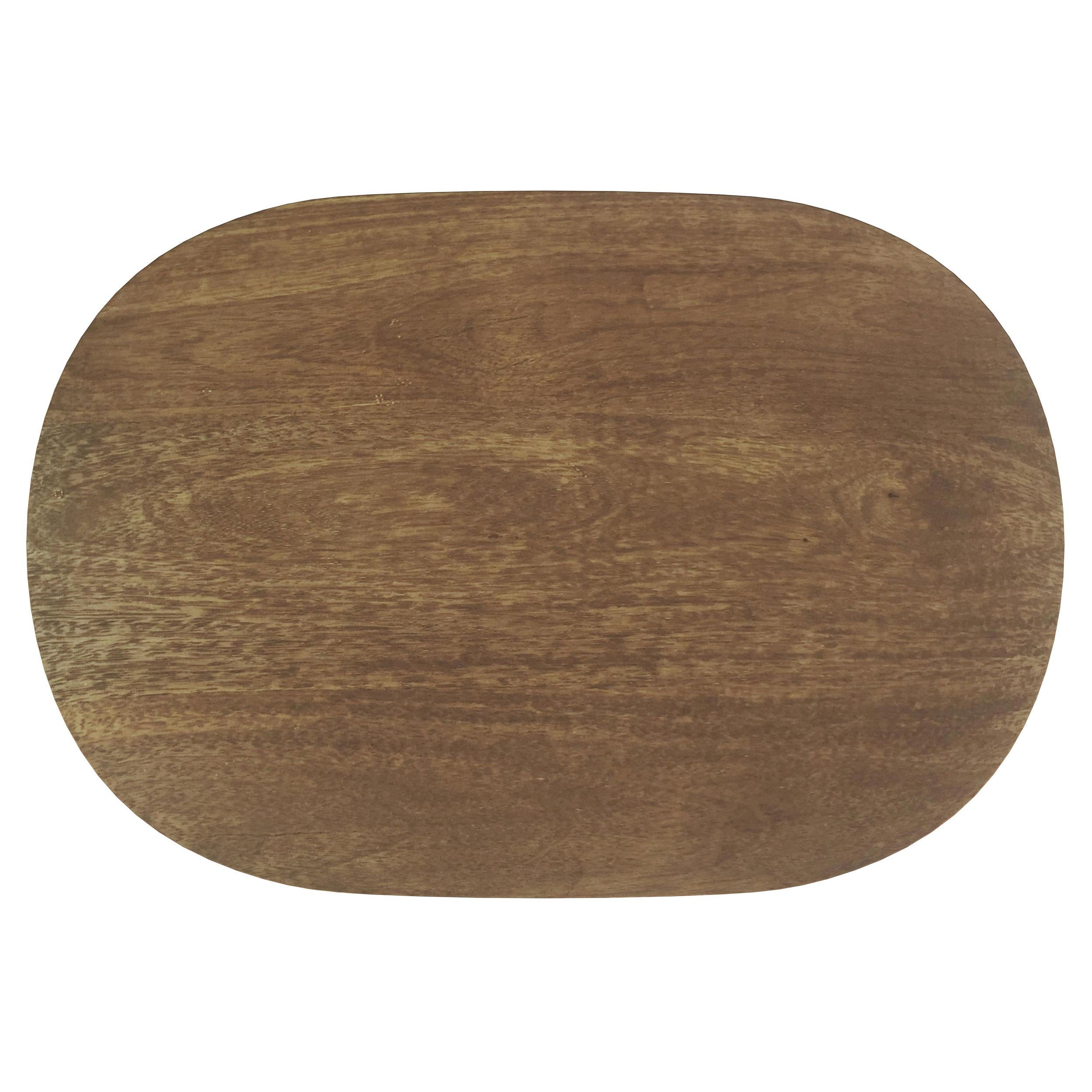 Coaster Furniture Fletcher 930029 Oval Solid Mango Wood Accent Side Table - Brown IMAGE 10