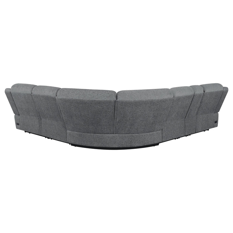 Coaster Furniture Bahrain 609540P 6-piece Modular Power Reclining Sectional - Charcoal IMAGE 4