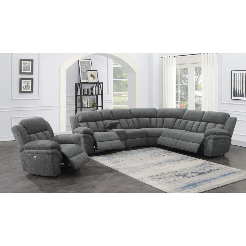 Coaster Furniture Bahrain 609540P 6-piece Modular Power Reclining Sectional - Charcoal IMAGE 9