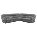 Coaster Furniture Bahrain 609540 6-piece Modular Reclining Sectional Sofa - Charcoal IMAGE 1