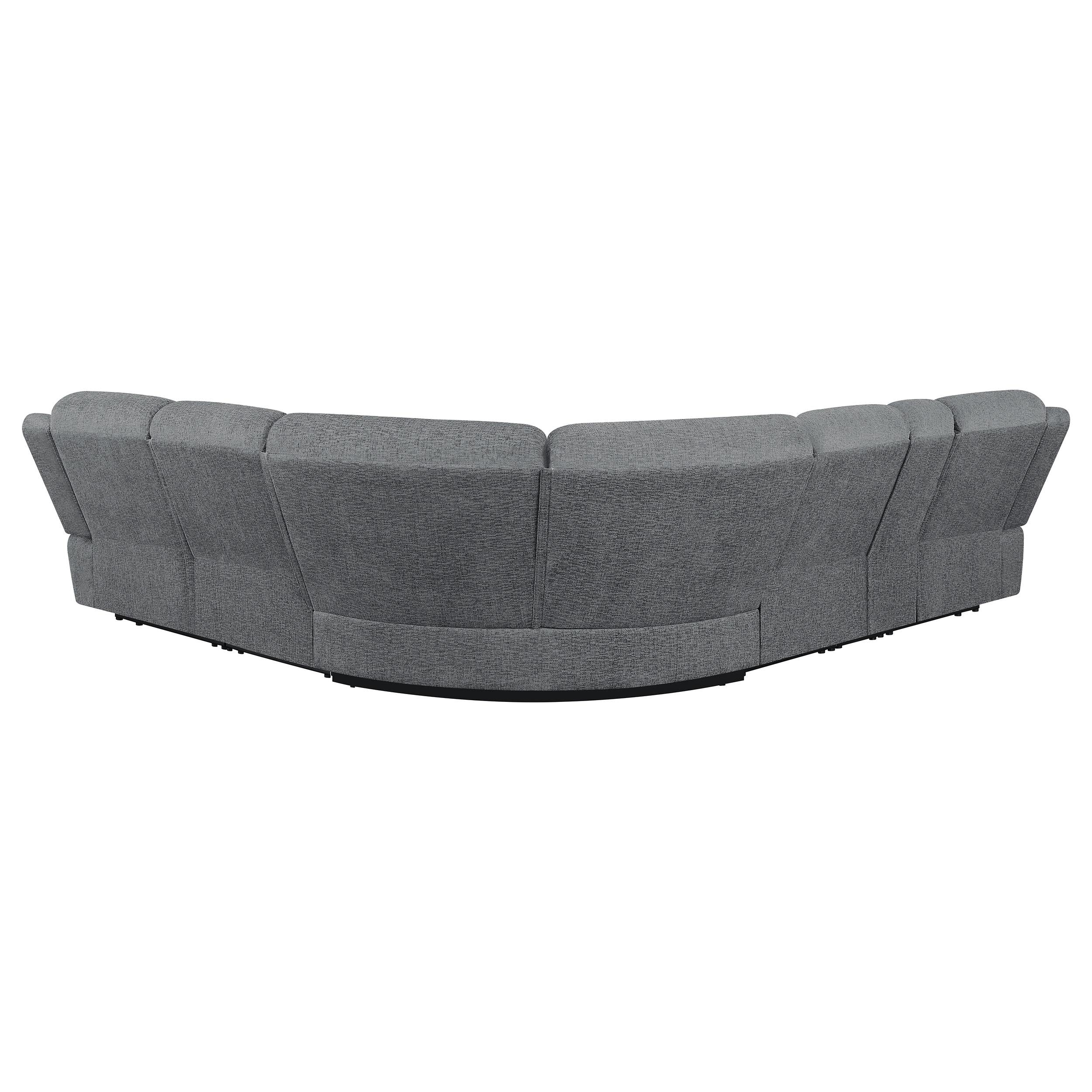 Coaster Furniture Bahrain 609540 6-piece Modular Reclining Sectional Sofa - Charcoal IMAGE 4