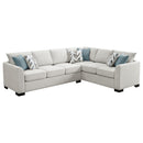 Coaster Furniture Ashford 500818 Chenille Upholstered Sleeper Sectional Sofa - Greige IMAGE 1