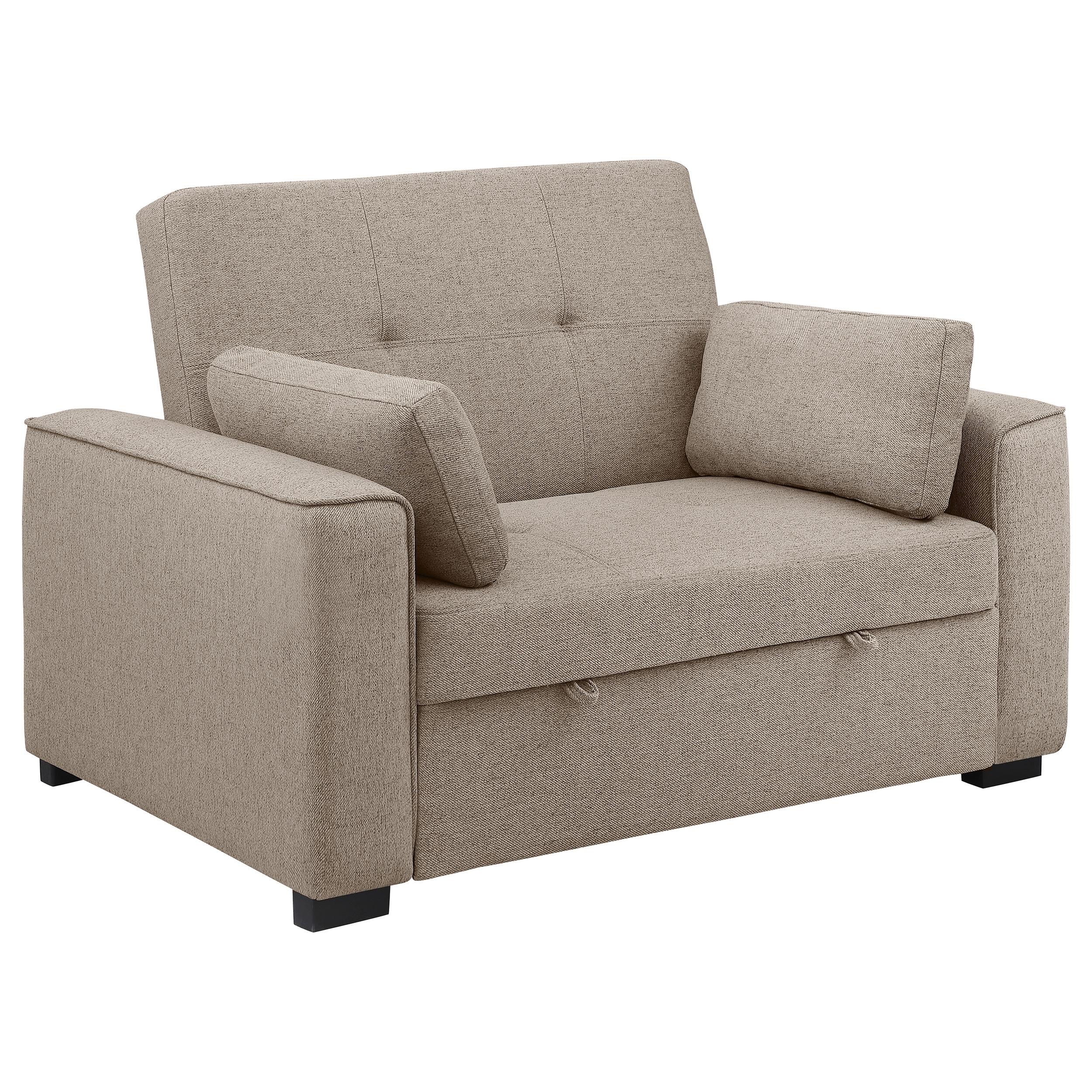 Coaster Furniture Edith 360146 Upholstered Convertible Sleeper Sofa Bed - Beige IMAGE 1