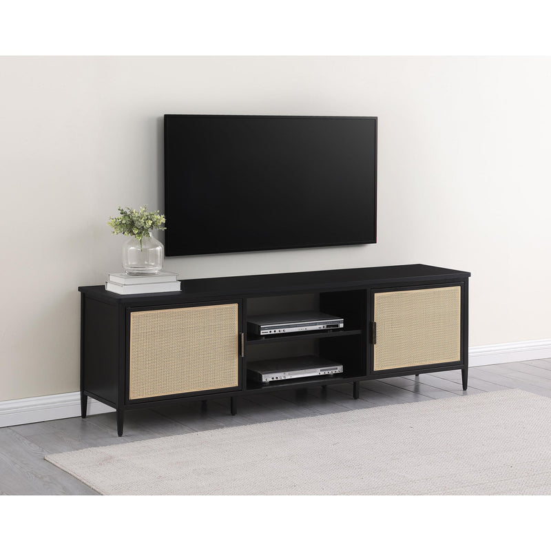Coaster Furniture Amherst 710034 2-door 70-inch Metal TV Stand Media Console - Black IMAGE 9