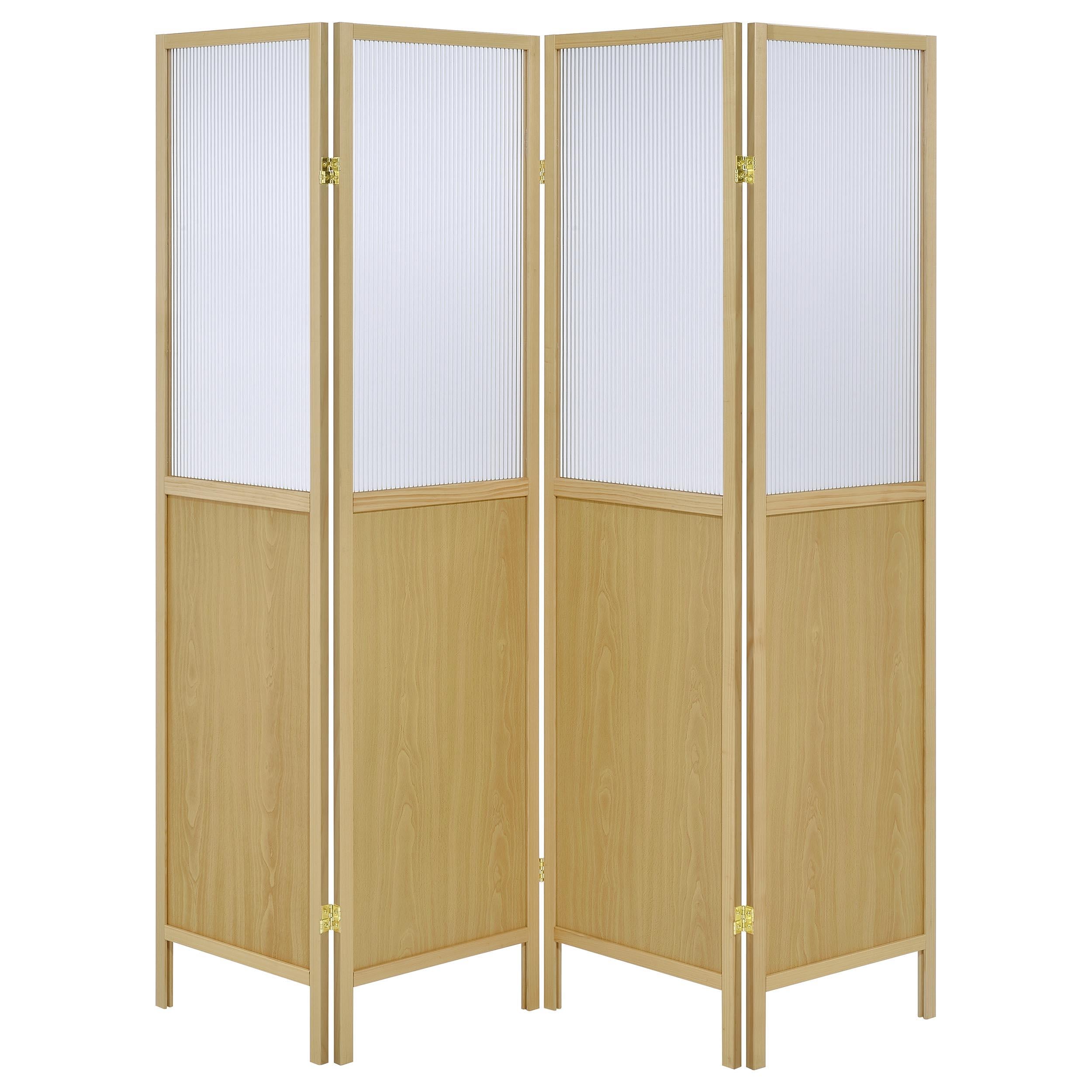 Coaster Furniture Mattison 960121 4-Panel Room Divider Folding Shoji Screen - Natural IMAGE 2
