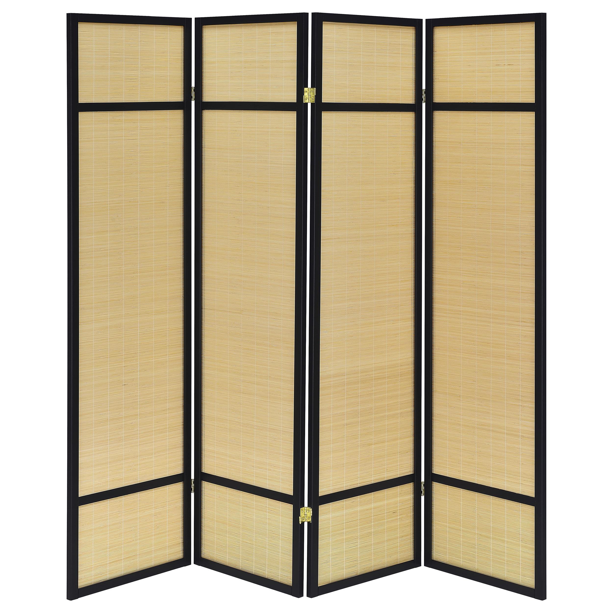 Coaster Furniture Pearce 961648 4-panel Bamboo Room Divider Folding Screen - Natural IMAGE 3