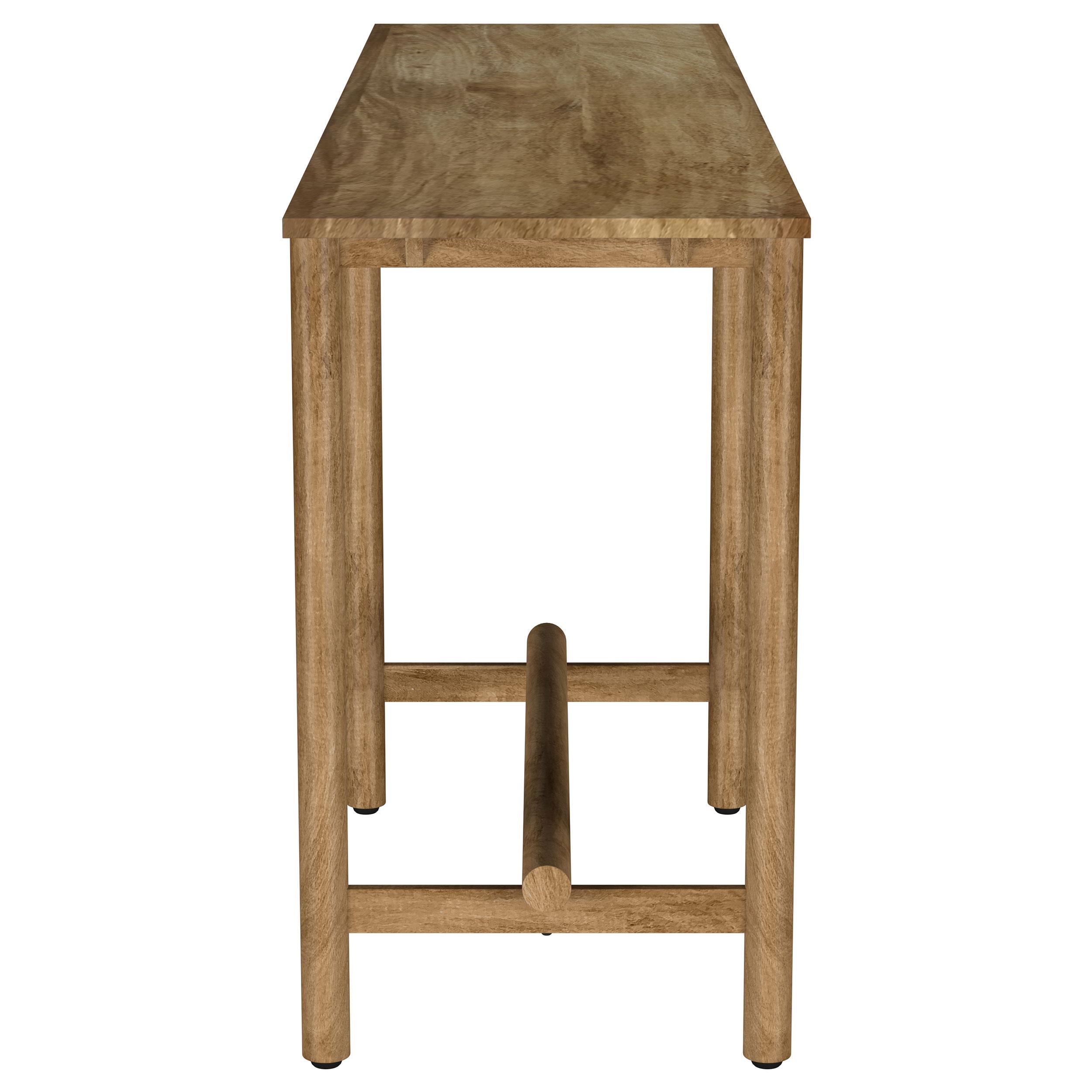 Coaster Furniture Darius 930128 Solid Wood Entryway Console Table - Natural Mango IMAGE 4