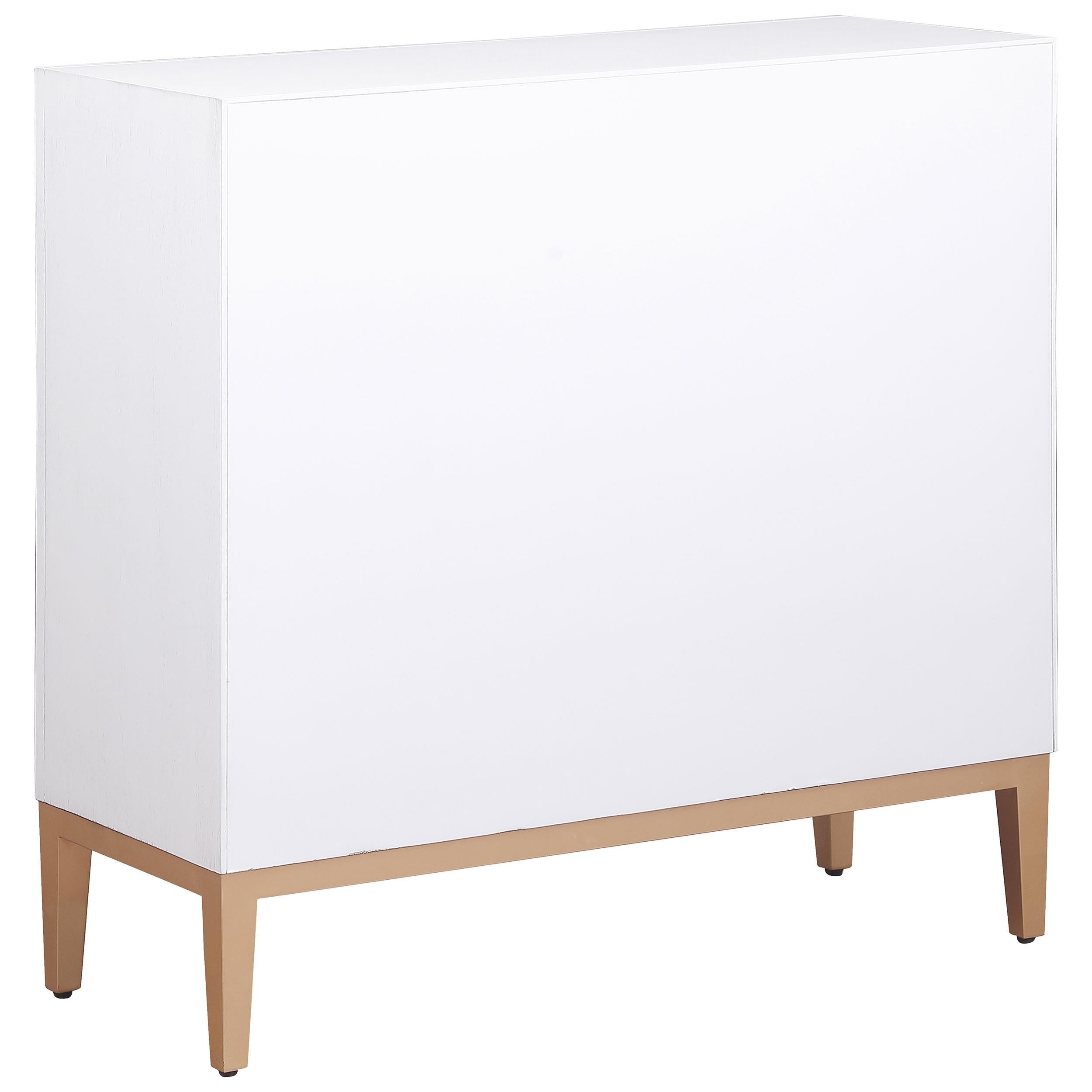 Coaster Furniture Gretchen 950408 2-door Wood Fluted Parquet Cabinet - White and Brown IMAGE 6