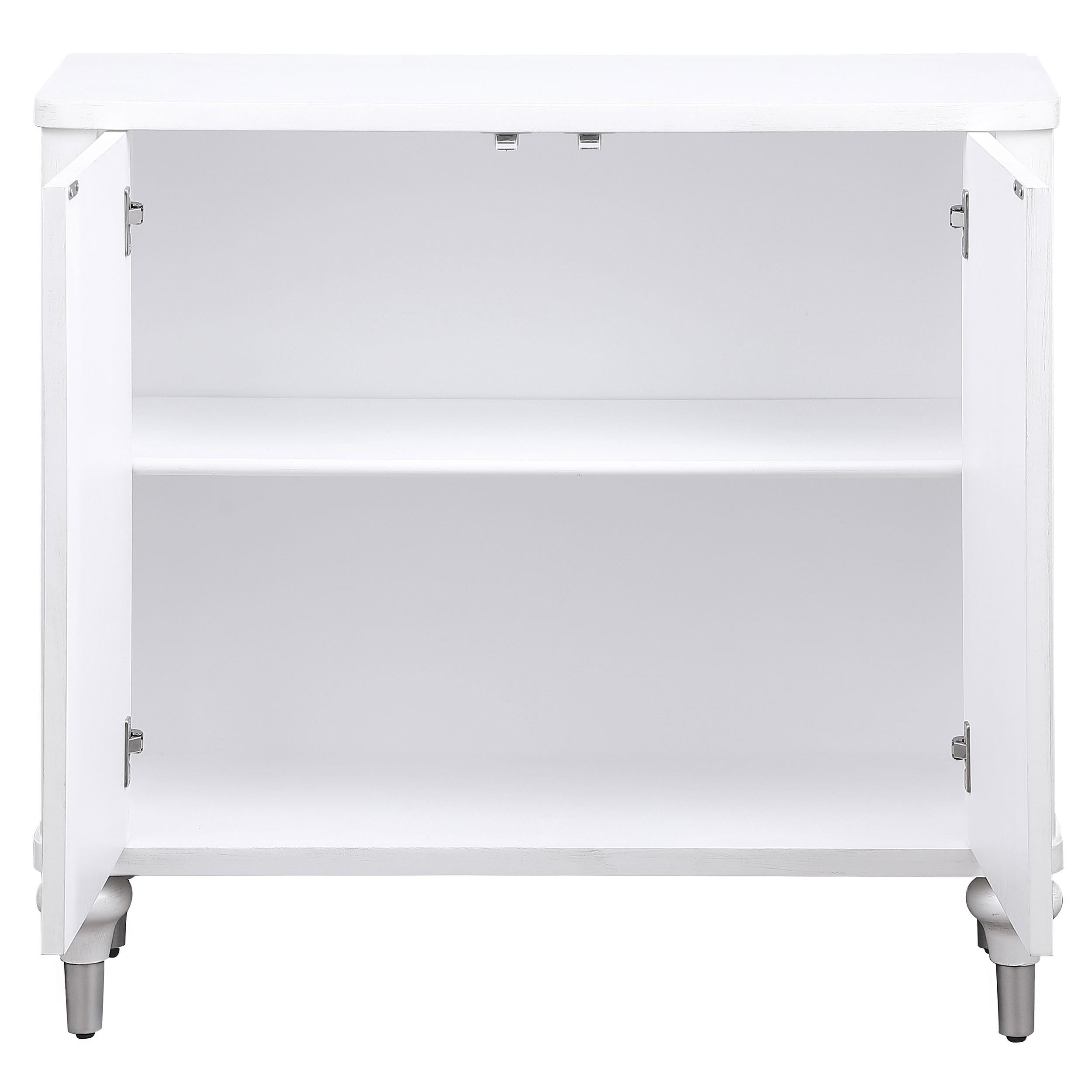 Coaster Furniture Cardella 950411 2-door Mandala Accent Cabinet - Distressed White IMAGE 3
