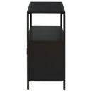 Coaster Furniture Amherst 961641 2-door Radio Weave Cane Metal Accent Cabinet - Black IMAGE 5