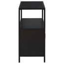Coaster Furniture Amherst 961641 2-door Radio Weave Cane Metal Accent Cabinet - Black IMAGE 8