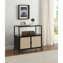 Coaster Furniture Amherst 961641 2-door Radio Weave Cane Metal Accent Cabinet - Black IMAGE 9