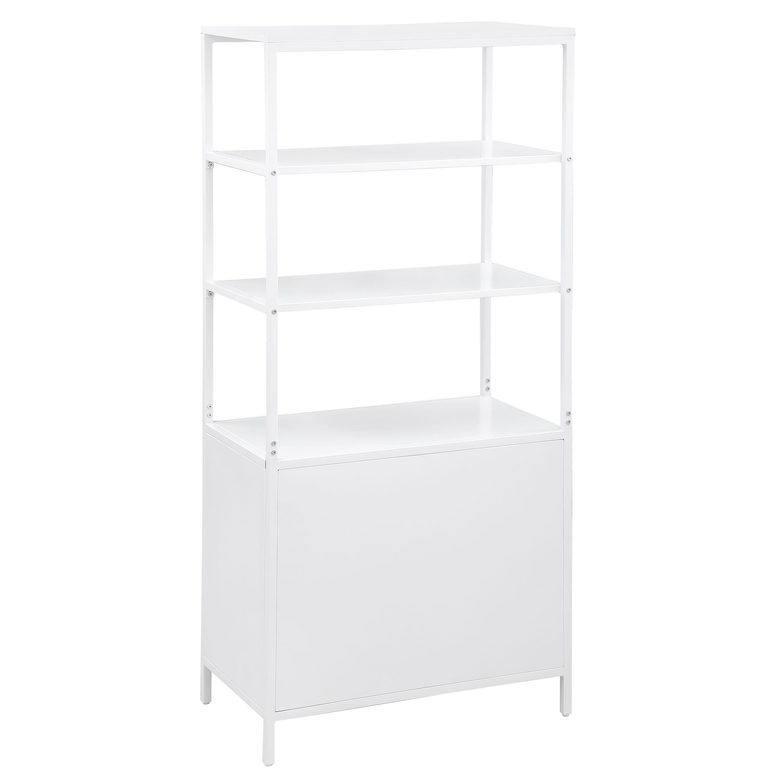 Coaster Furniture Amherst 961652 3-shelf Radio Weave Cane Metal Accent Cabinet - White IMAGE 6