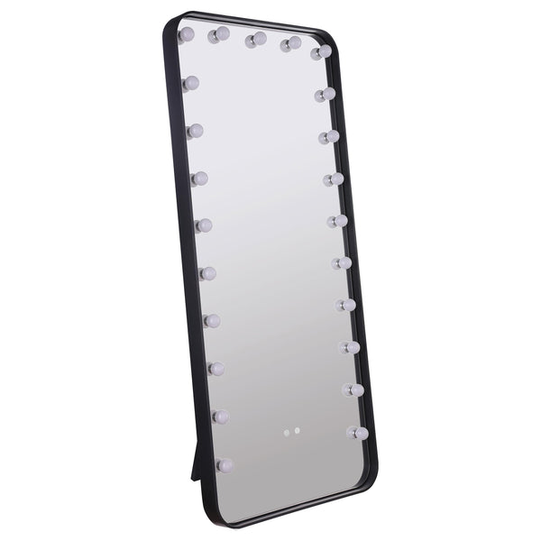 Coaster Furniture Canton 961577 32 x 71 Inch LED Standing Mirror with Speakers - Black IMAGE 1