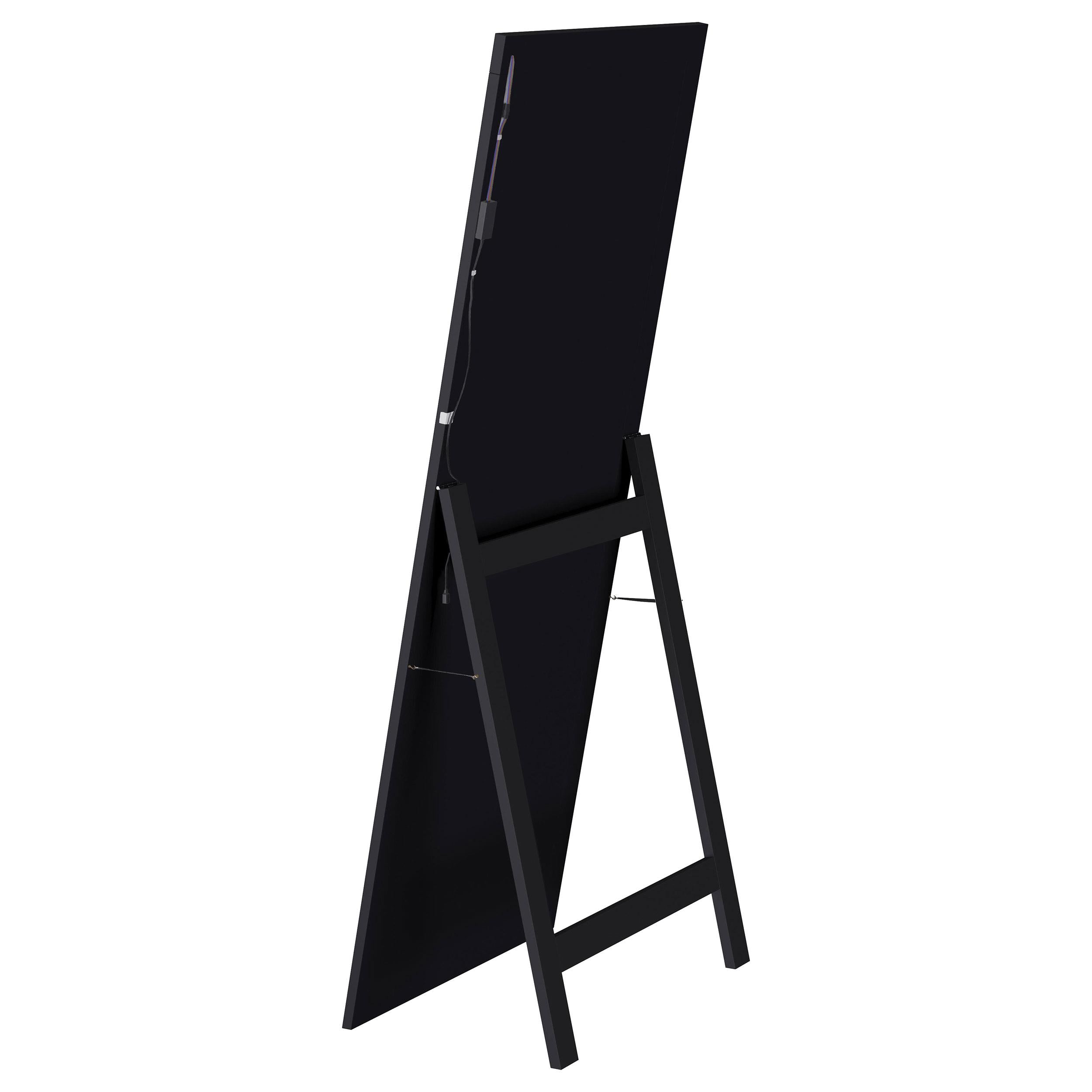 Coaster Furniture Windrose 960962 28 x 67 Inch Tempered LED Standing Mirror - Black IMAGE 13